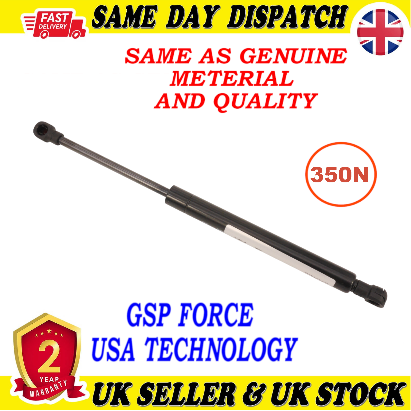 TAILGATE BOOT GAS STRUTS 350 Newton FOR VOLVO S40 II 30674203