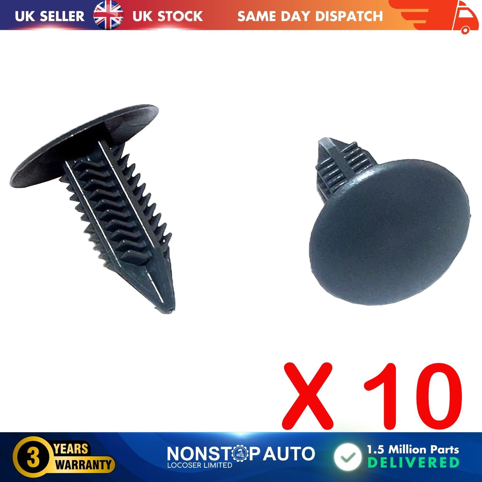 10X Interior Trim Panel Board Carpet Clips For HONDA Acura 90667-S0D-003ZH