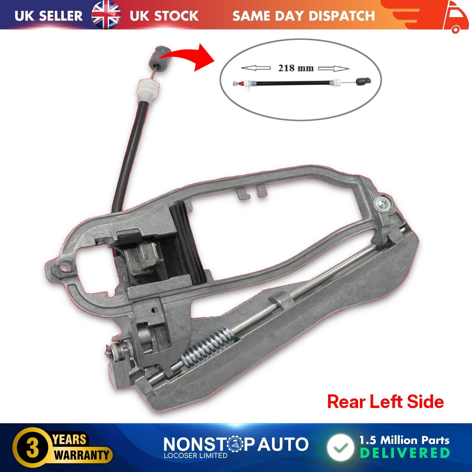 Rear Left Outer Door Handle Carrier Frame Mechanism Fits BMW X5 E53 51218243635