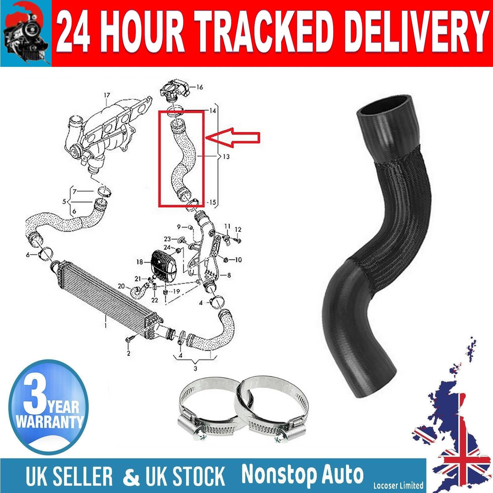 TURBO INTERCOOLER HOSE PIPE FOR AUDI A4 A5 Q5 1.8 2.0 TFSI  8K0145737J