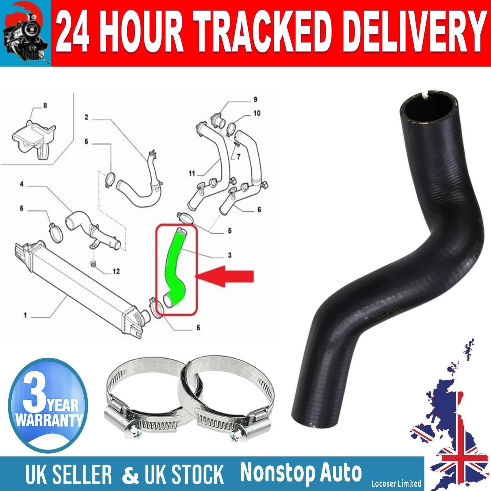 TURBO INTERCOOLER HOSE PIPE FOR   FIAT FIORINO QUBO 1.3 MULTIJET  51792848