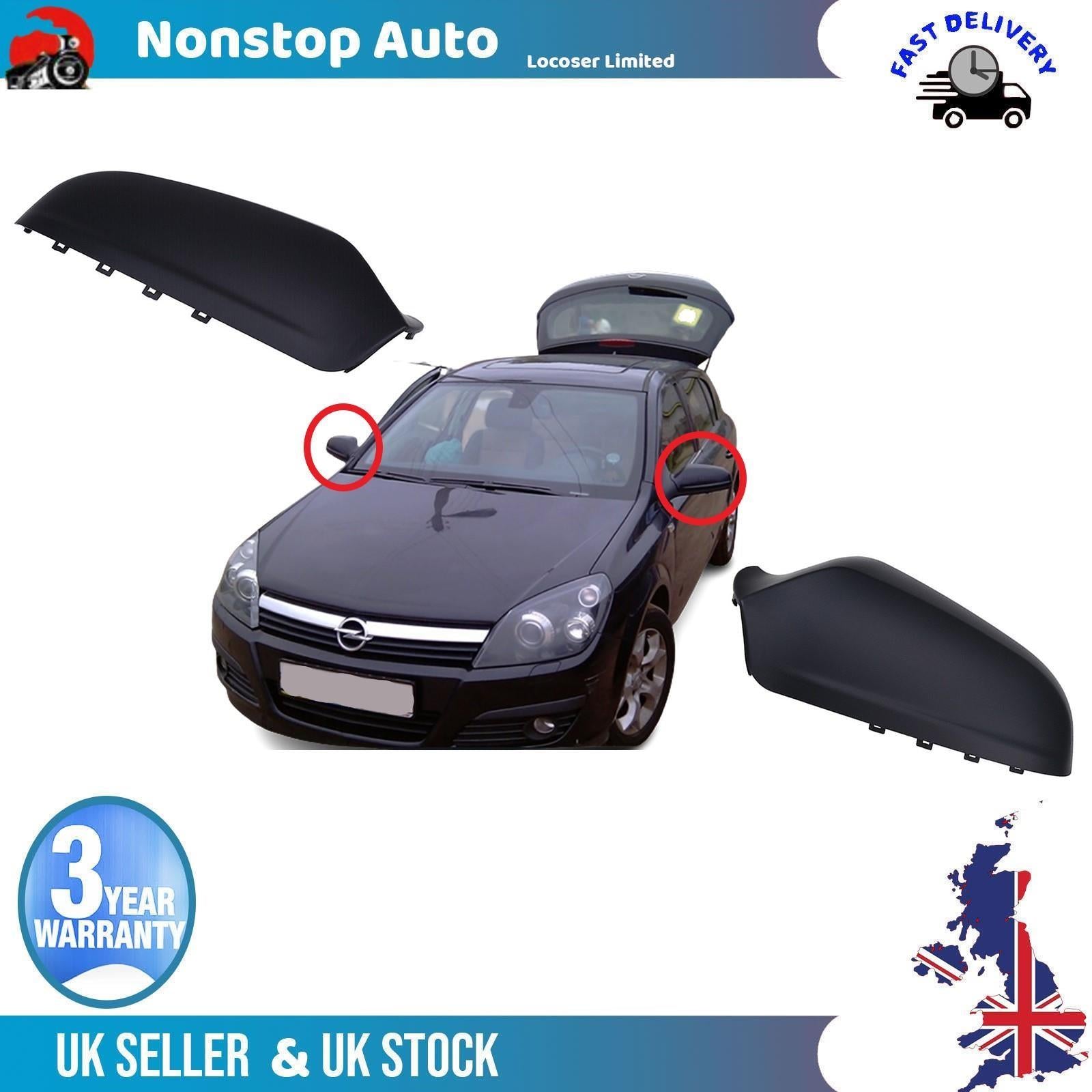 wing mirror cover Right and Left Black for VAUXHALL OPEL Astra H MK5 2004-2014