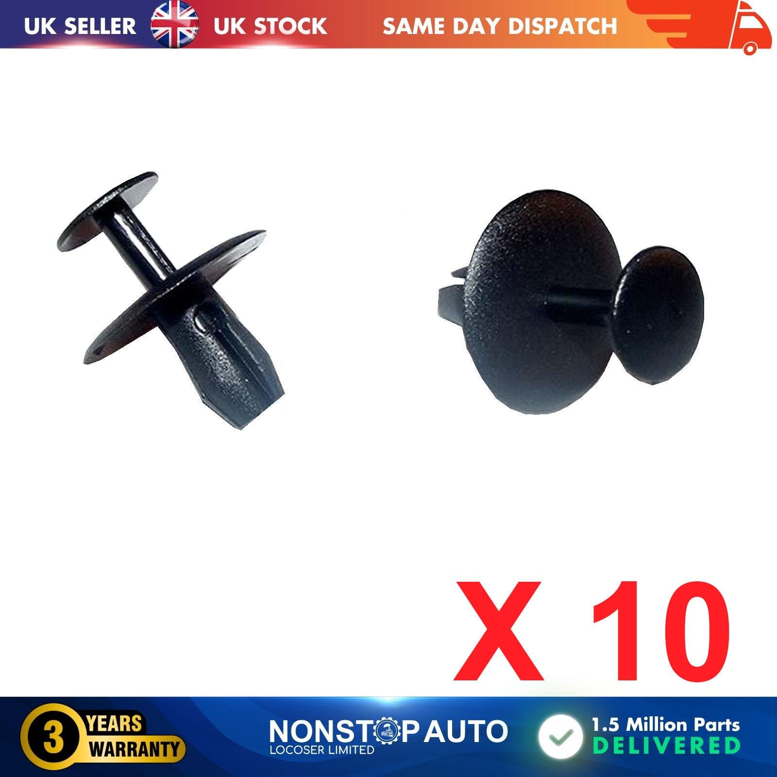 10X Panel Front Grill Clips For PEUGEOT Bumper 6992.83