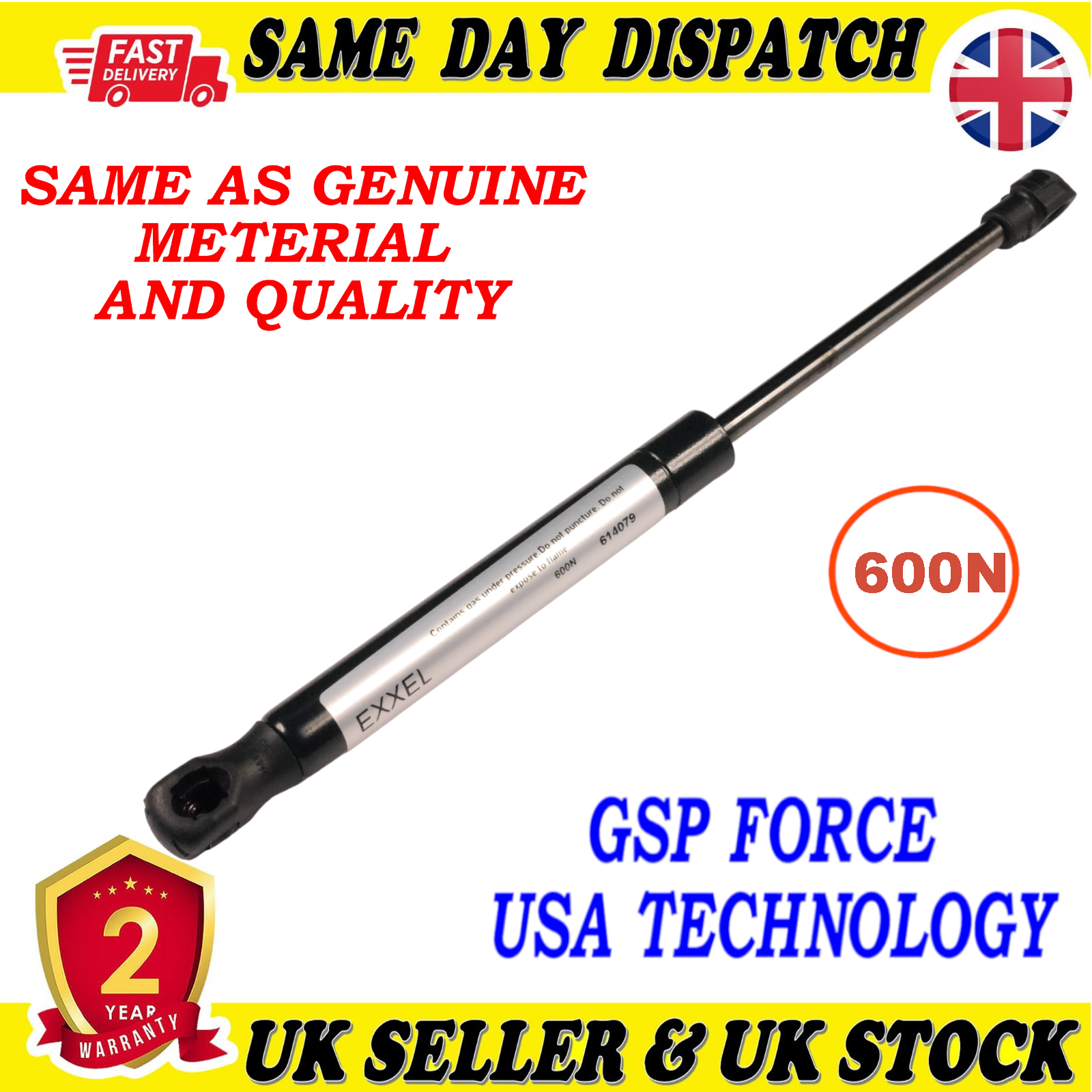 TAILGATE BOOT GAS STRUTS 600 Newton FOR SEAT CORDOBA  6L5827550B