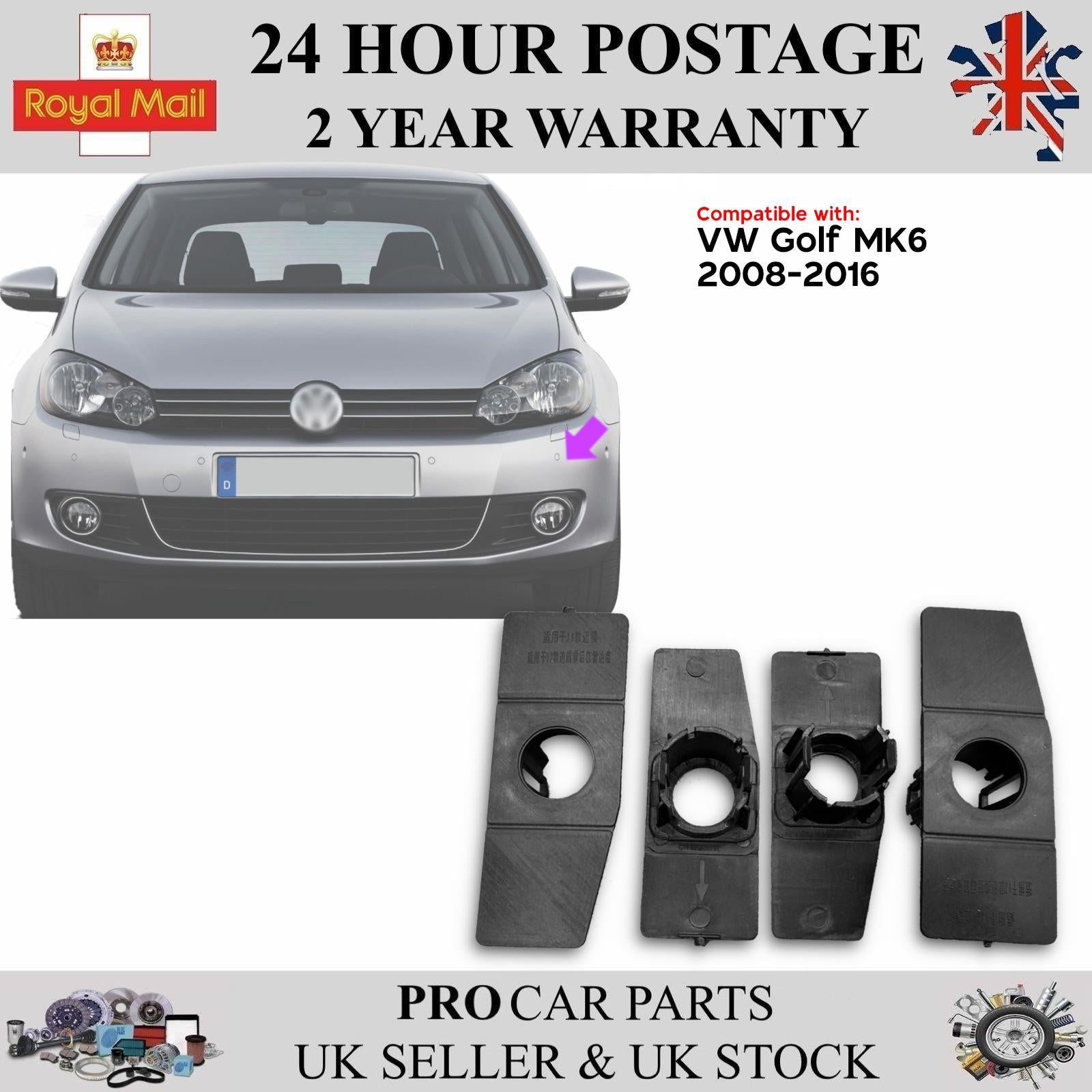 4pcs Parking Aid Sensor Holder Bracket Set For VW Golf MK6 5K0919491B