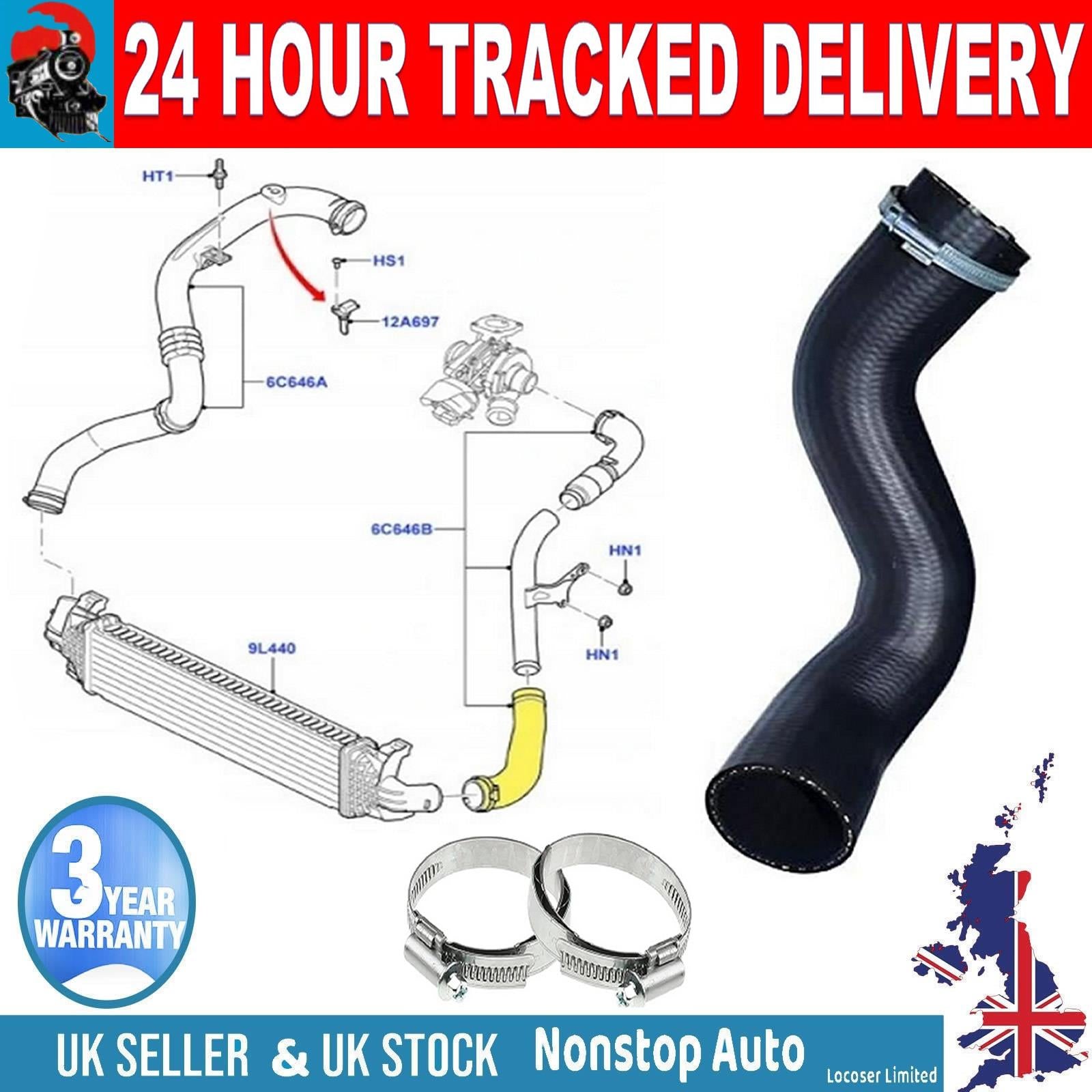 TURBO INTERCOOLER HOSE PIPE LARGE FOR FORD Mondeo S-max Galaxy 1.8 TDCI 6G916K683DG