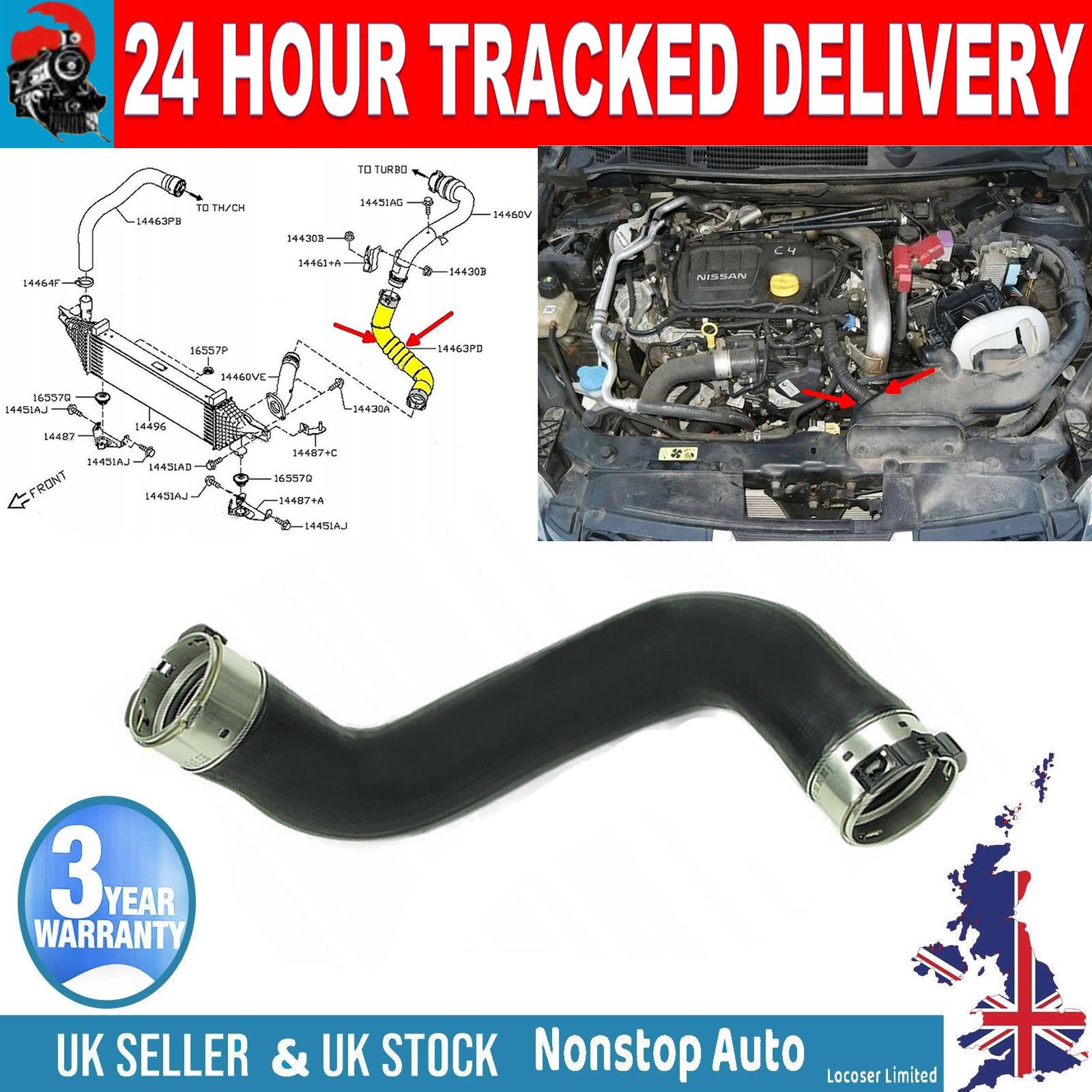 TURBO INTERCOOLER  HOSE PIPE   FOR NISSAN QASHQAI 2 1.6 DCI 14463BB52A