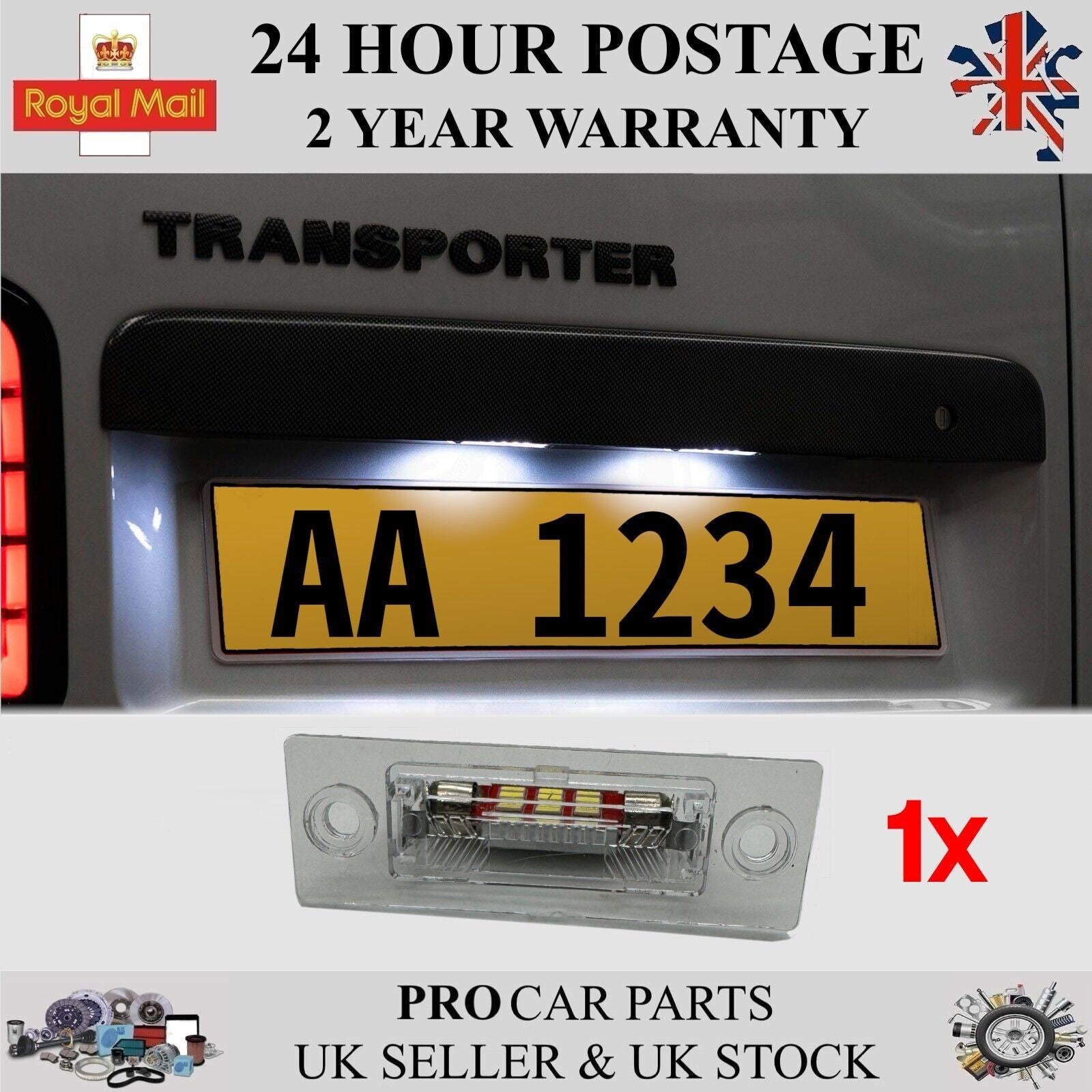 1X Led Licence Number Plate Light For VW Transporter Caddy Golf 3B5943021LED