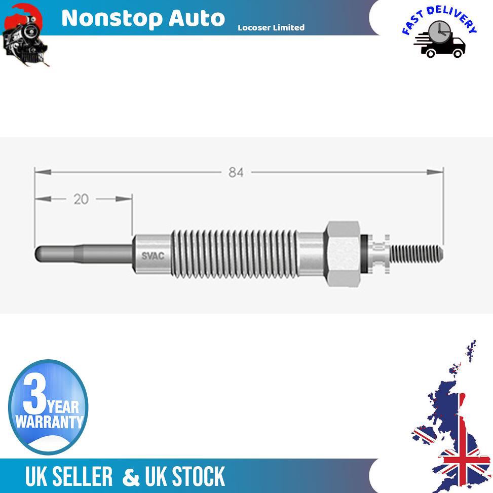 Glow Heater Plug Fits MITSUBISHI PAJERO II (V3W,V2W,V4W): 2.8 TD NISSAN PATROL GR V Wagon (Y61): 2.8 TD 110654P400 GN067 0100226569 GLP099
