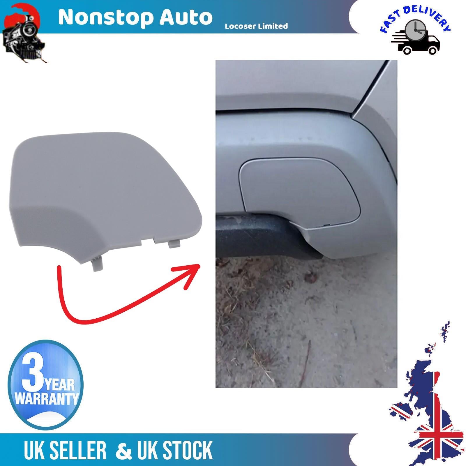 Rear Bumper Tow Bar Hook Cap Grey For DACIA Duster II 2017 on 511656133R