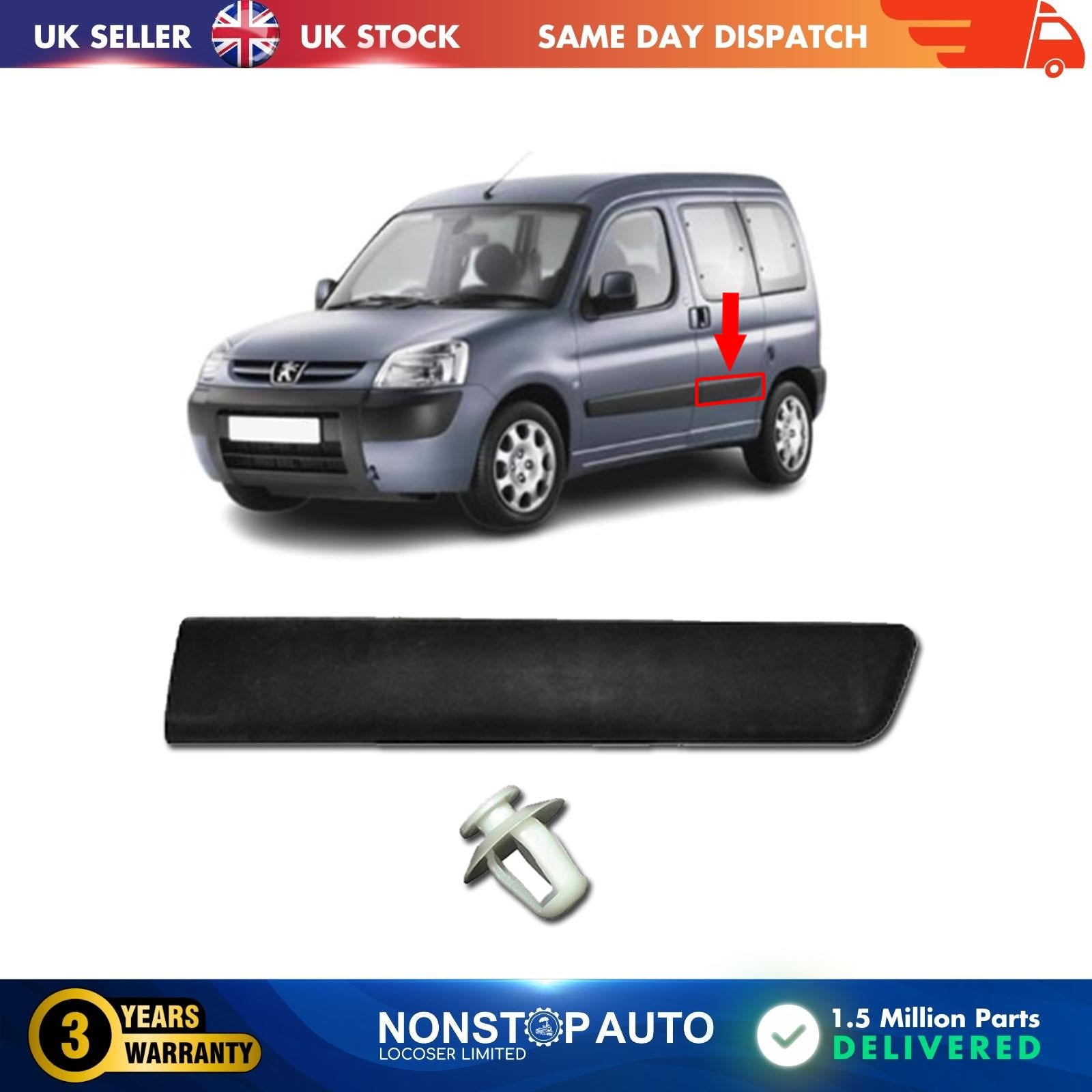 Door Panel Trim Moulding Rear Left For CITROEN Berlingo 2006-2008 8546.R3