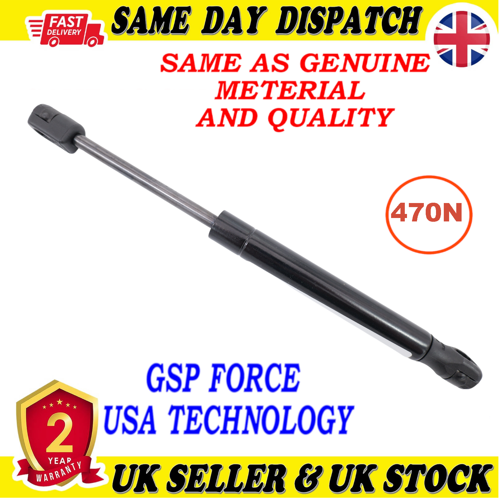 TAILGATE BOOT GAS STRUTS 470 Newton FOR VAUXHALL ASTRA H 93304730