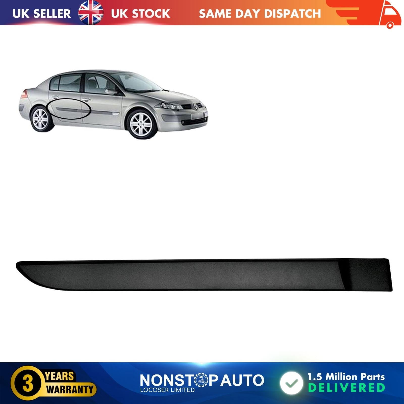 Door moulding - door panel trim / rear right FOR RENAULT MEGANE MK2 EXTREME