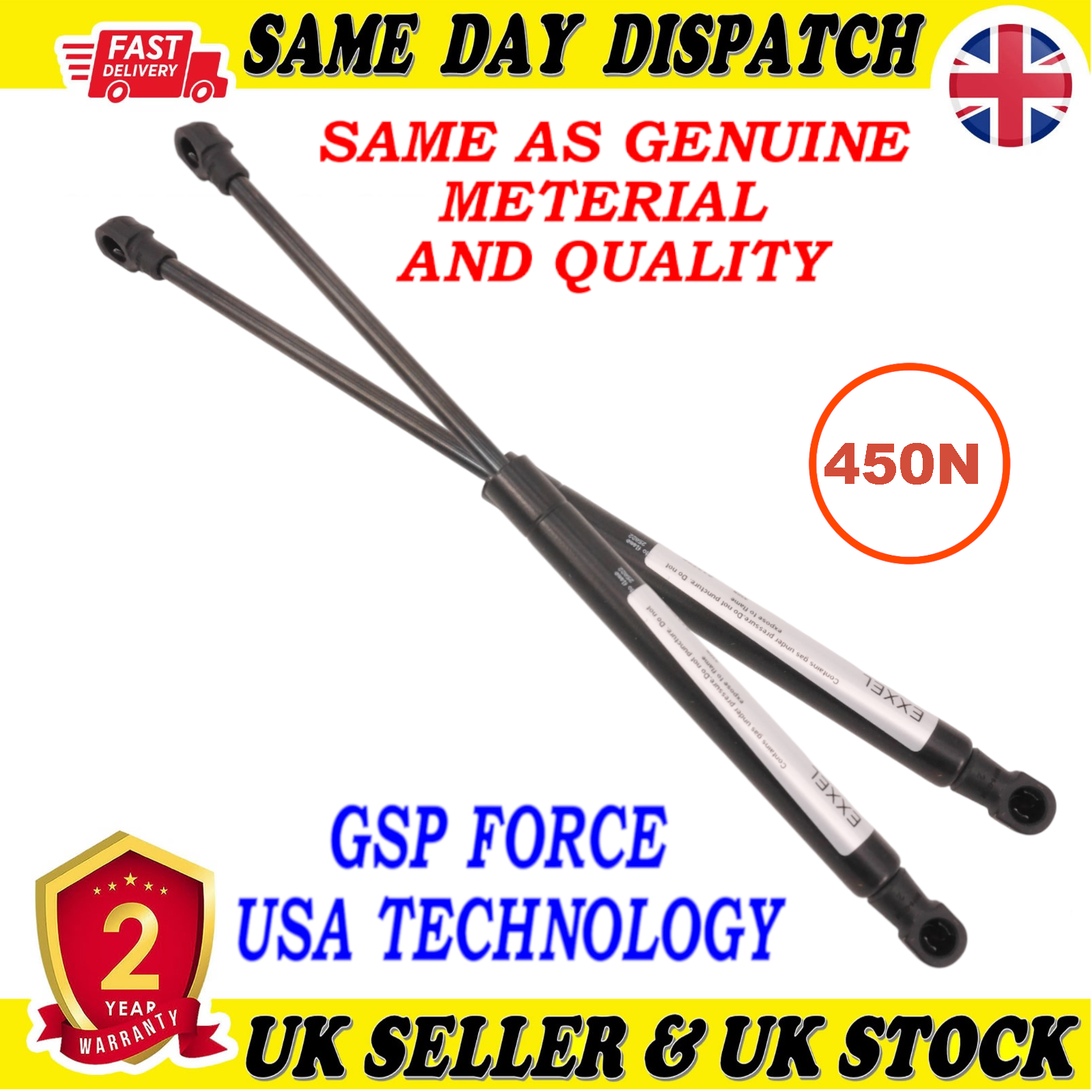 2X TAILGATE BOOT GAS STRUTS 450 Newton FOR BMW X1 (E84) 41612990344
