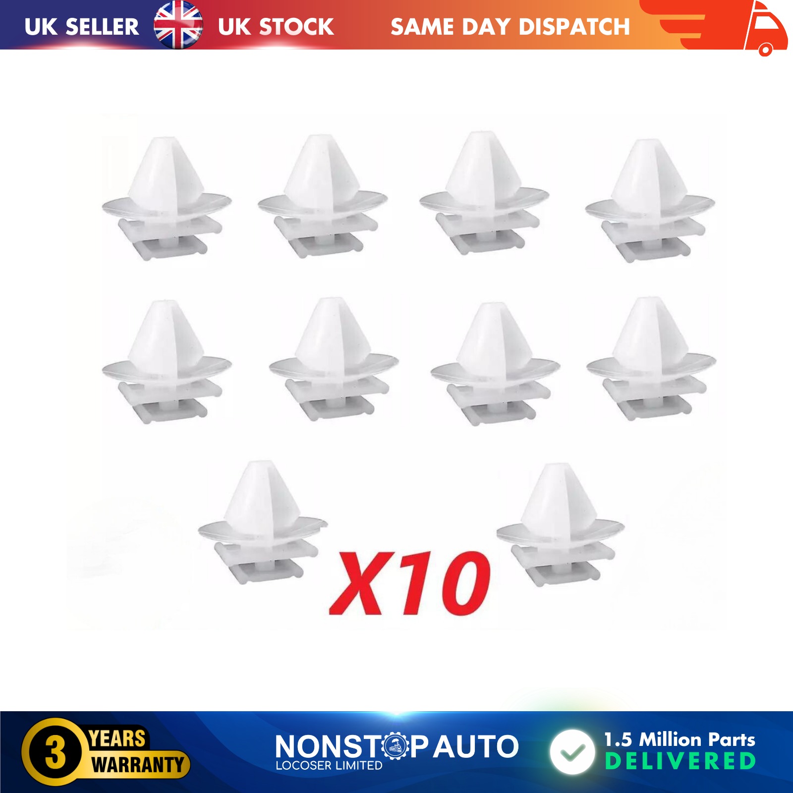 Door Panel Trim Moulding Card Clips For CITROEN LANCIA RENAULT FIAT PEUGEOT  7701049270