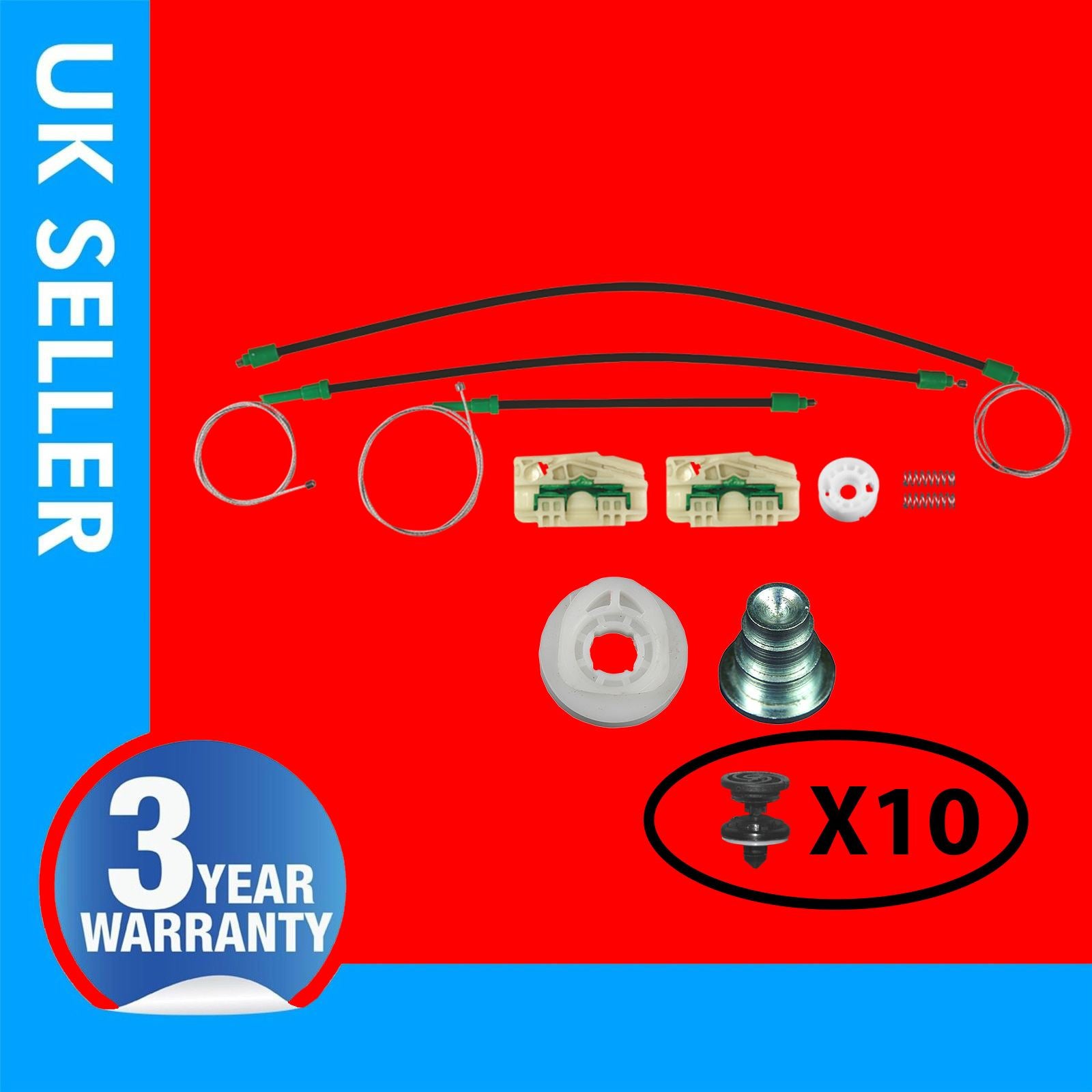 Fits SEAT Leon 1P1 Window Regulator Repair Kit Front Left Side 1P0837461A