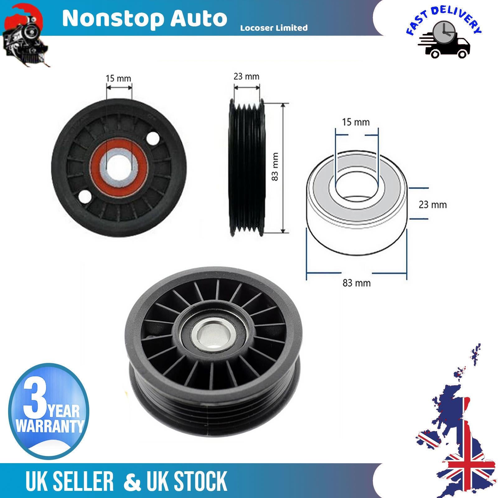 Fan Belt Tensioner Pulley - V - Ribbed Belt Idler For VW Passat B5 1.9 TDI