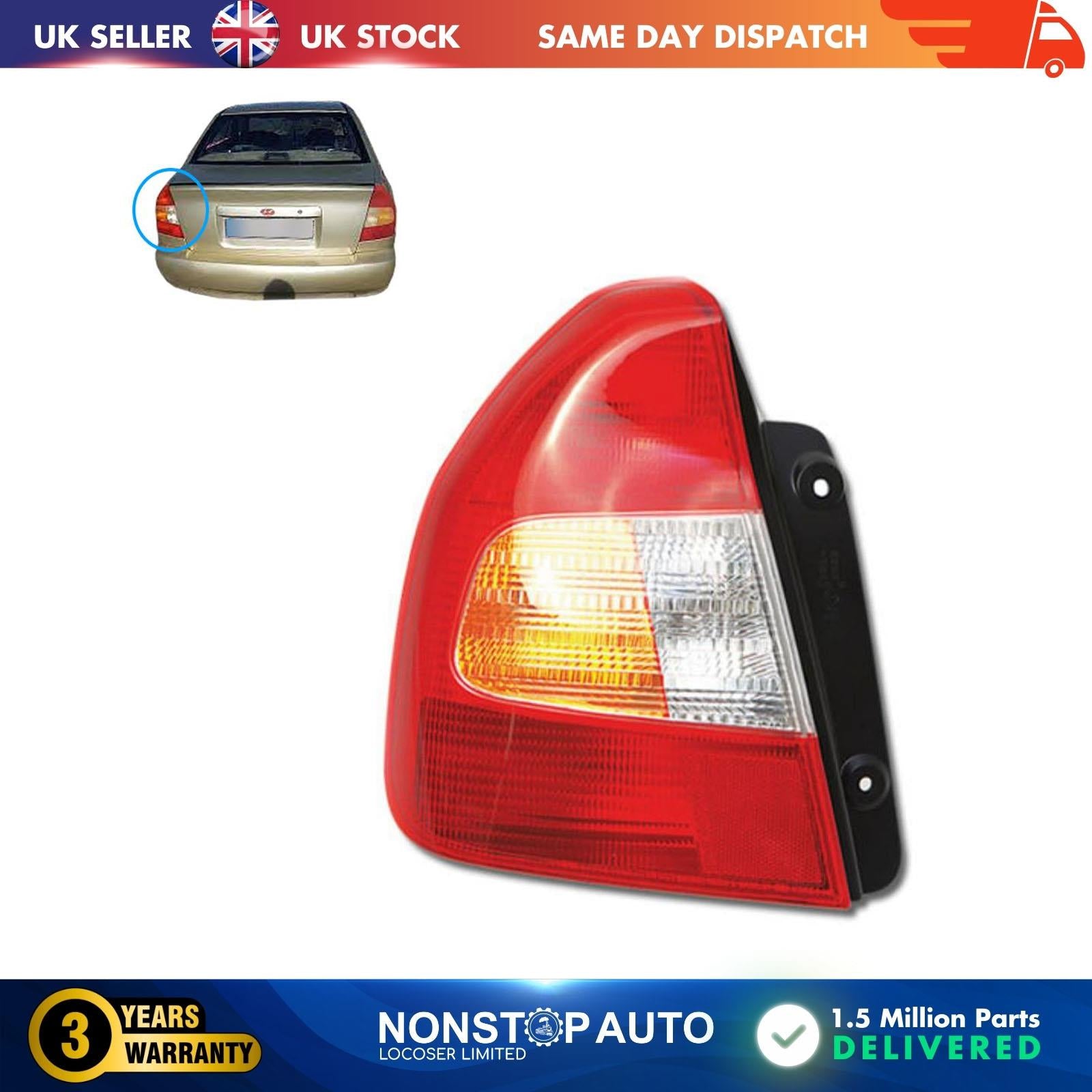 Rear Tail Light Lamp Without Bulb Holder / Left Side FOR HYUNDAI ACCENT