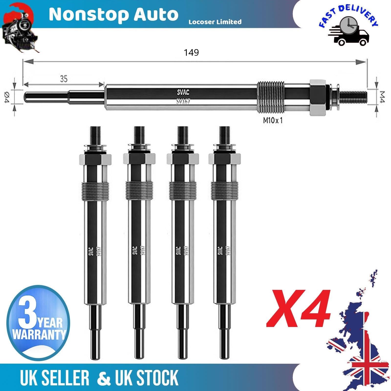 4X Glow Plugs For LAND ROVER Defender 2.2 Td4 4X4 1717631