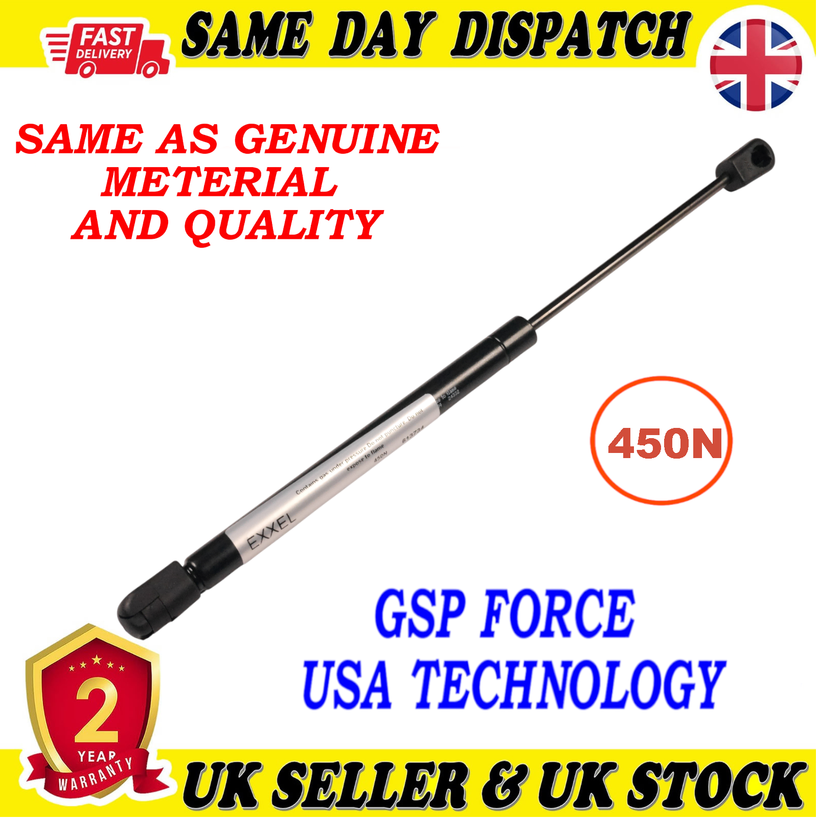 TAILGATE BOOT GAS STRUTS 450 Newton FOR JEEEP GRAND CHEROKEE III 55394472AA