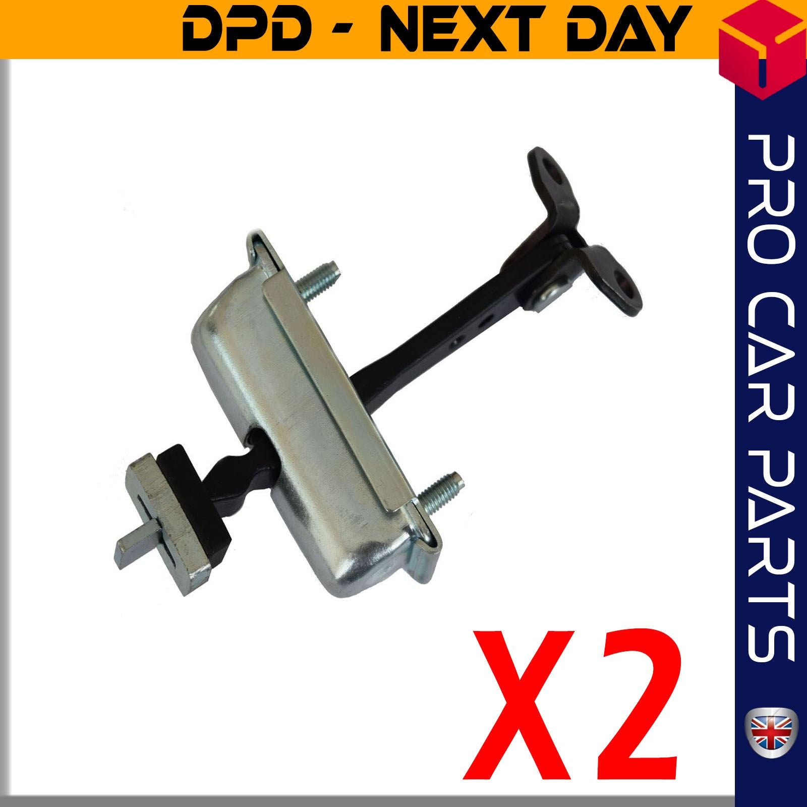 2 X Front Door Hinge Stop Check Strap Limitery Right and Left Side Fits FORD Transit  MK6  6C1A