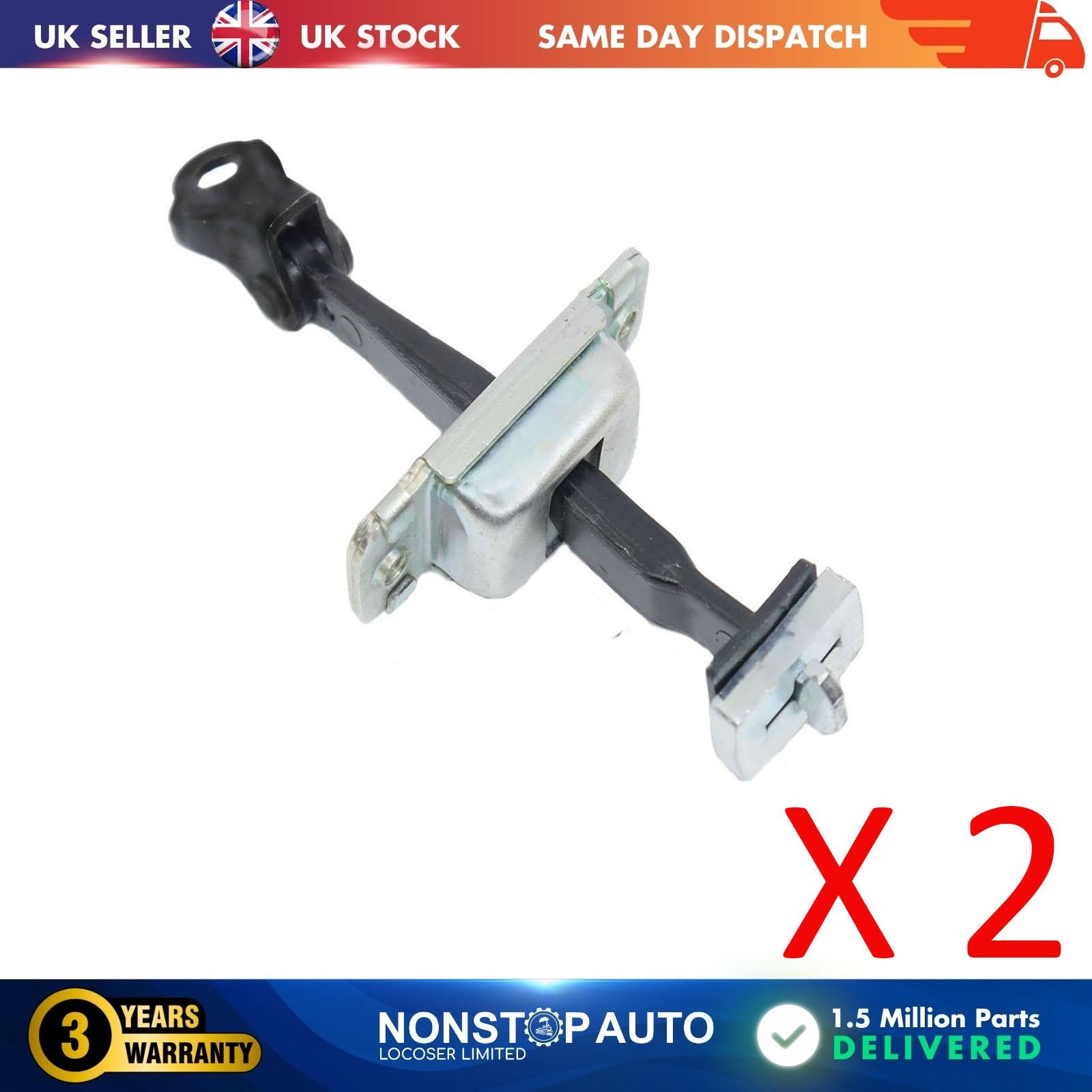 2 X Front Door Hinge Stop Check Strap Limitery Right and Left Side Fits HYUNDAI I30  793802L000