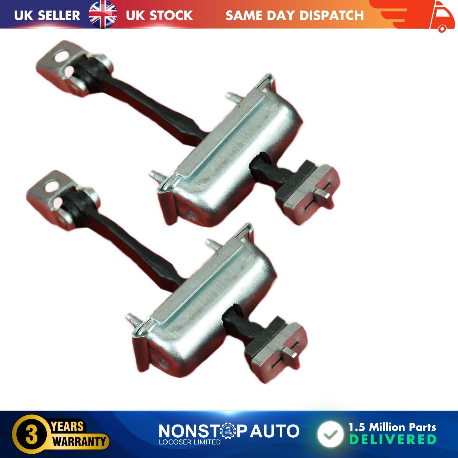 2 X Front Door Hinge Stop Check Strap Limitery Right and Left Side Fits VAUXHALL  Corsa D E 3 doors 5160259