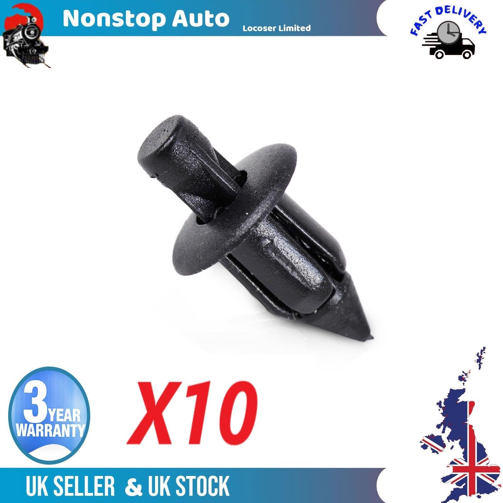 10X Bumper Wheel Arch Fender Splashguard Clips For SUZIKI Splash Swift