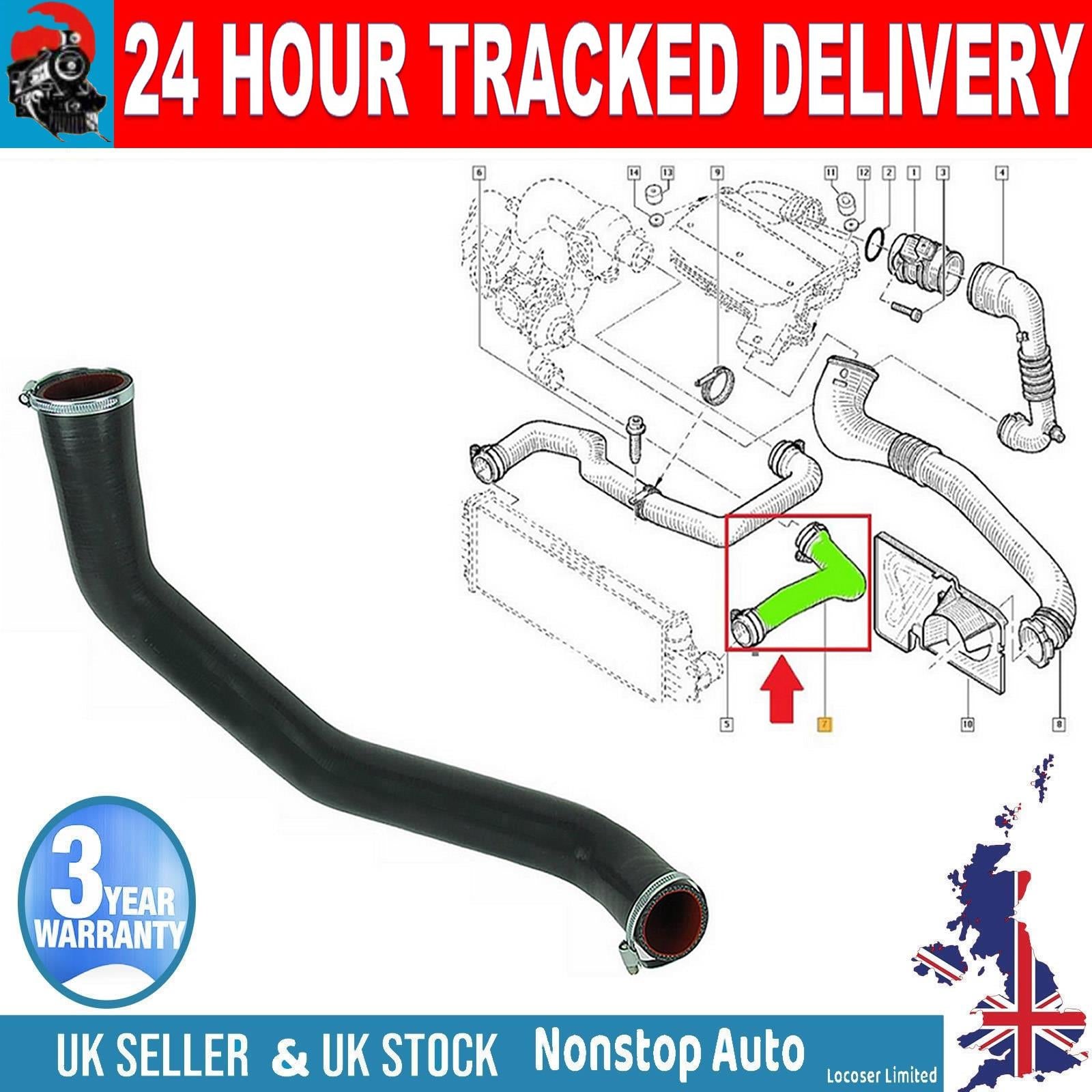 TURBO INTERCOOLER TURBO HOSE PIPE FOR RENAULT TRAFIC II 1.9 DCI OPEL VAUXHALL VIVARO 1.9 DTI NISSAN PRIMASTAR 1.9 DCI 4416424