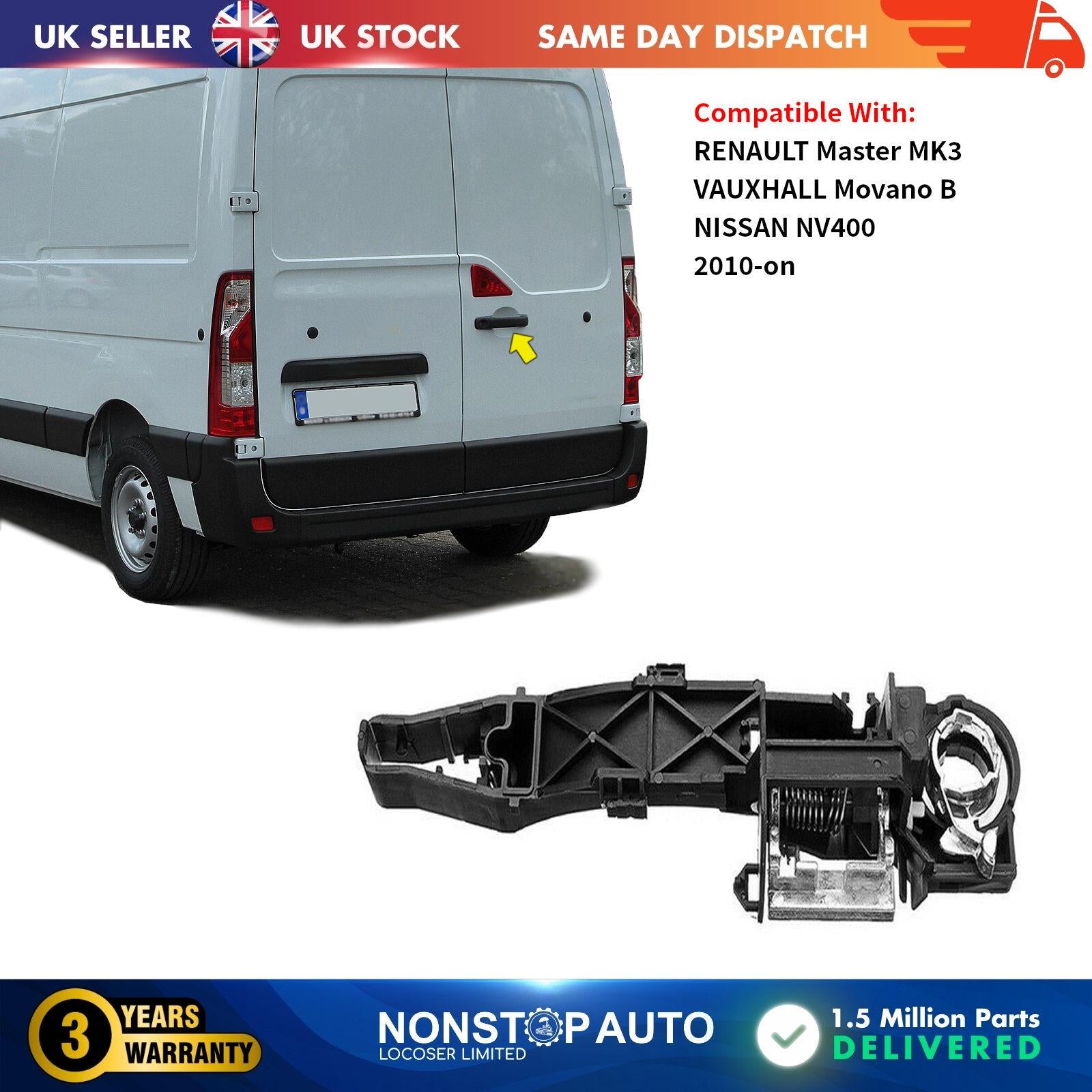 Rear Tailgate Door Handle Holder For VAUXHALL Movano RENAULT Master NISSAN NV 400 806069981R
