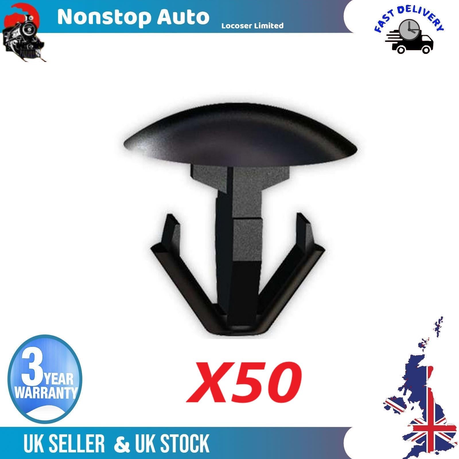 50X Front Hood Weathership Bonnet Rubber Trim Seal Edge Strip Clips For HONDA