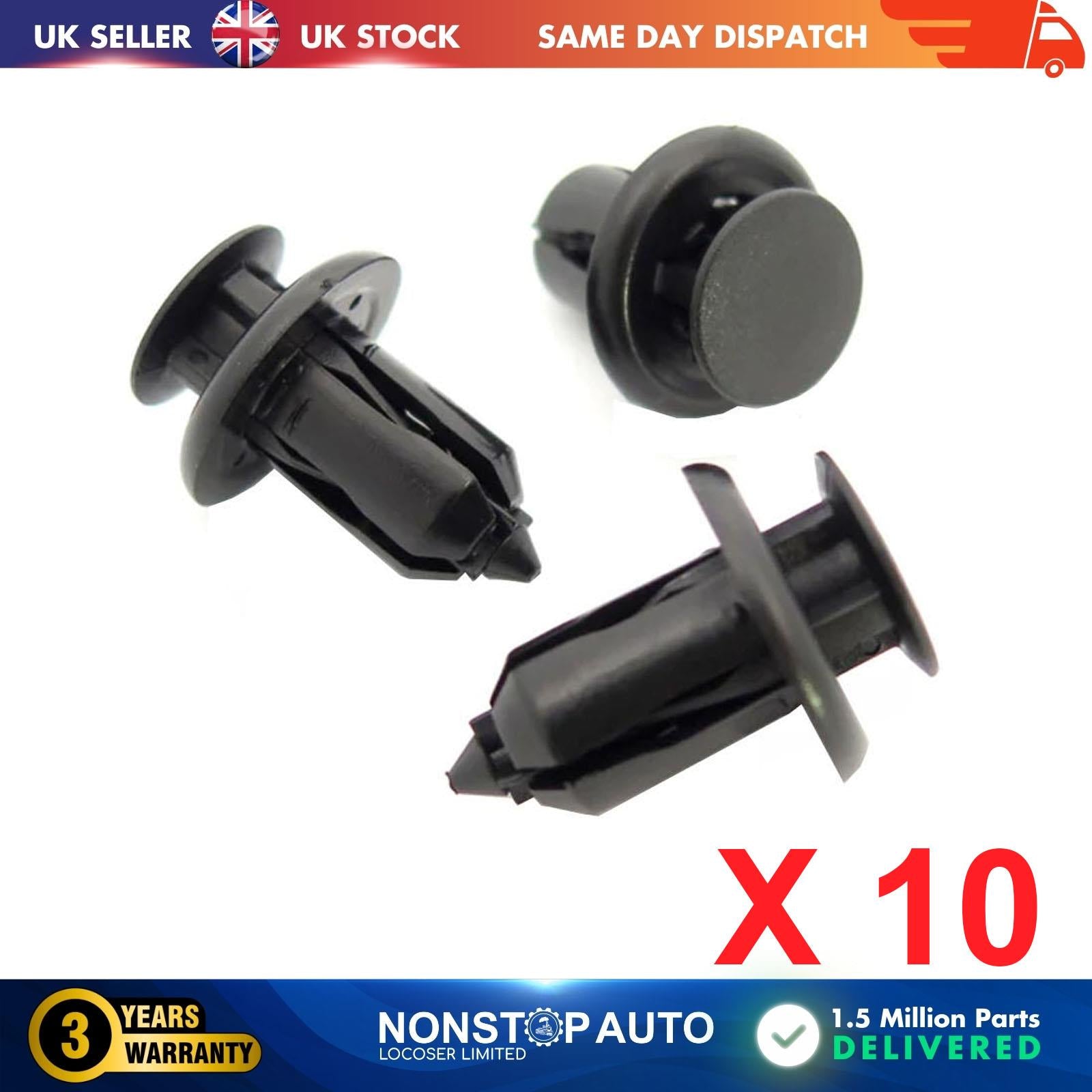 10X Bumper Front Grill Panel Trim Clips for MAZDA 2 3 323 6 626 BT-50 CX-3 CX-5