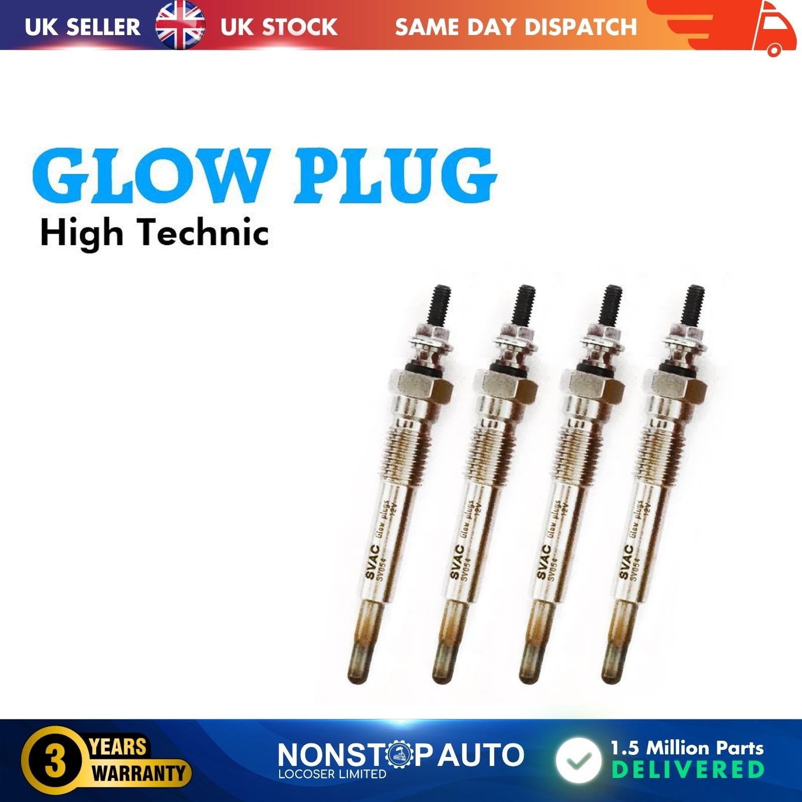 FOR 4X ISUZU GEMINI MIDI 2.0 TD 11V VAUXHALL ASTRA CORSA KADETT 1.7 TD Glow Plug