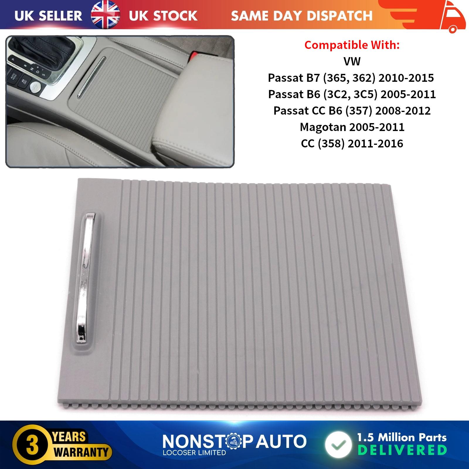Center Console Sliding Shutter Cup Holder Roller Cover Grey For VW Passat B6 B7 CC Magotan 3CD857503