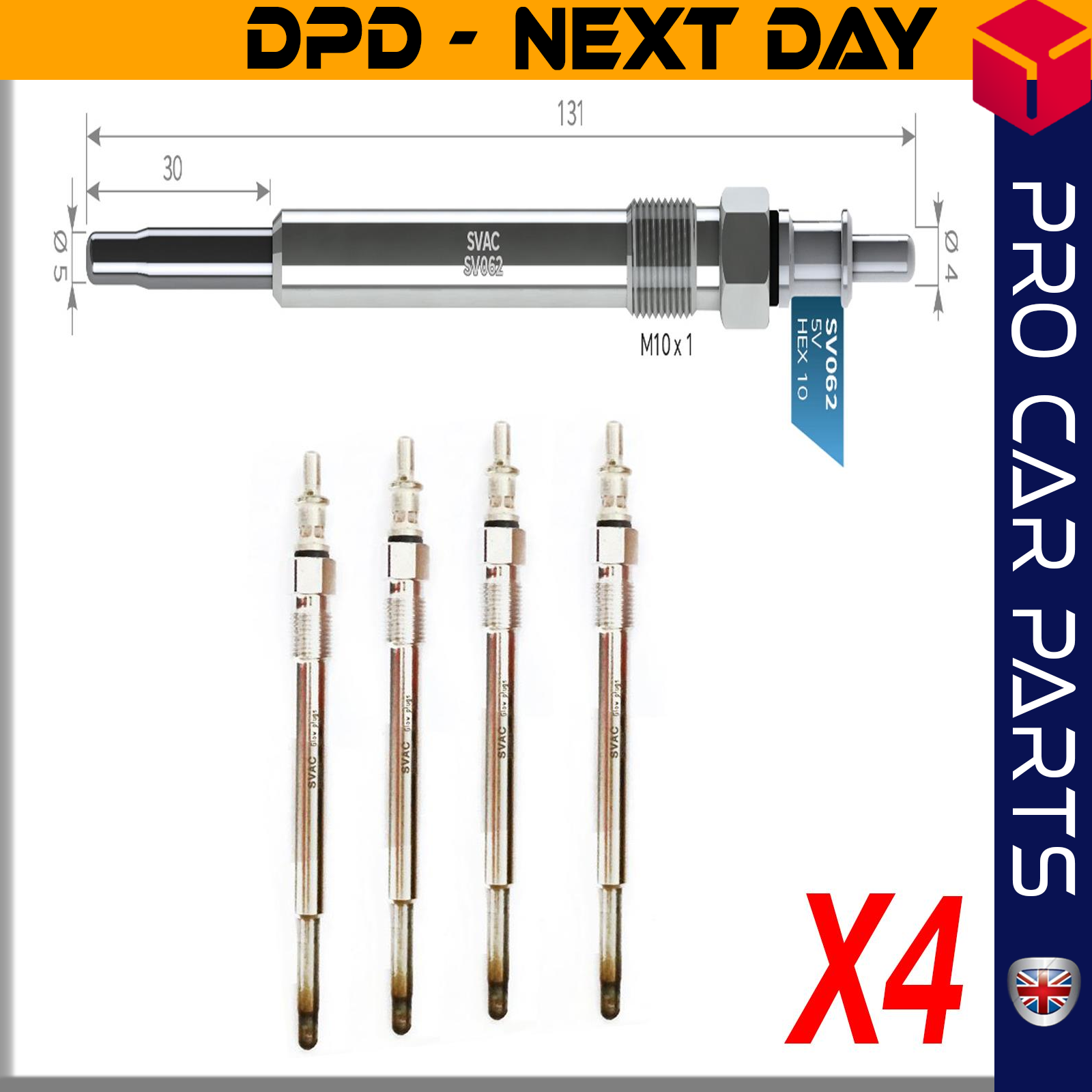 4 X MERCEDES C 30 CDI-CL 203 5 V Glow Plug