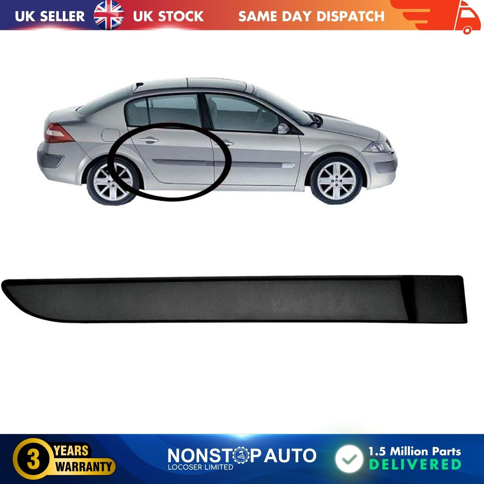 Door Panel Trim Moulding Strap / Rear Right For Renault Megane 2 Extreme