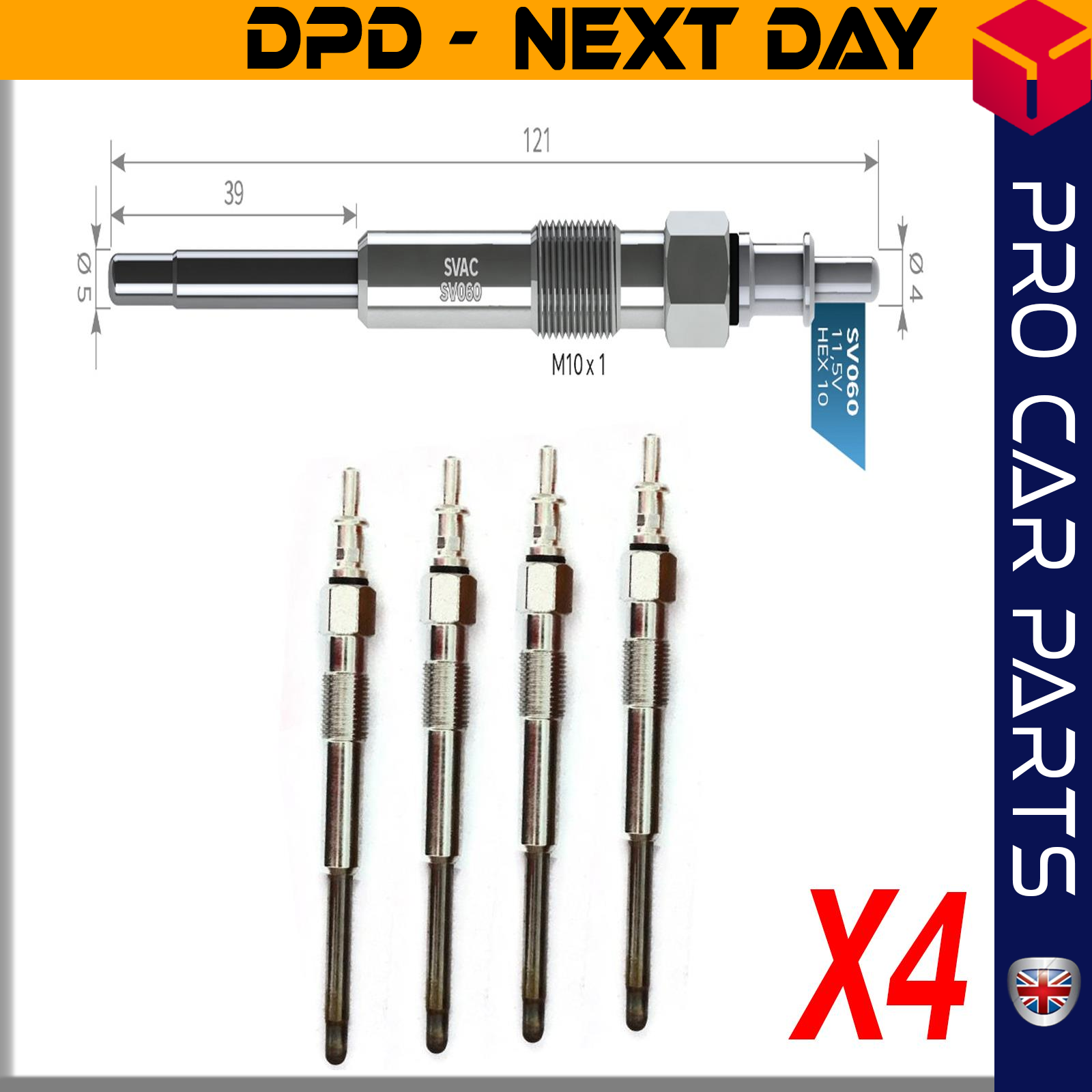 4 X SMART CABRIO-CITY-COUPE -FOR TWO 0.8 CDI Glow Plug