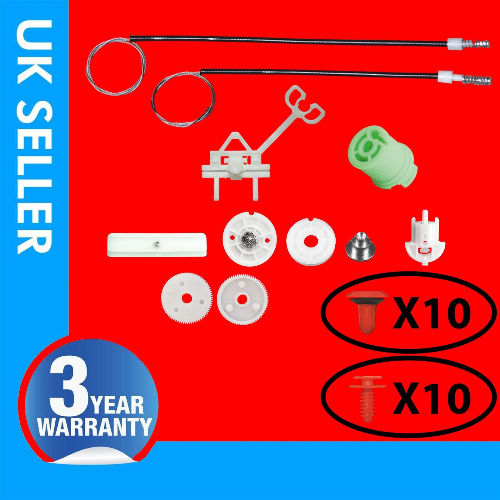 FIAT PUNTO WINDOW REGULATOR REPAIR KIT REAR RIGHT HAND SIDE