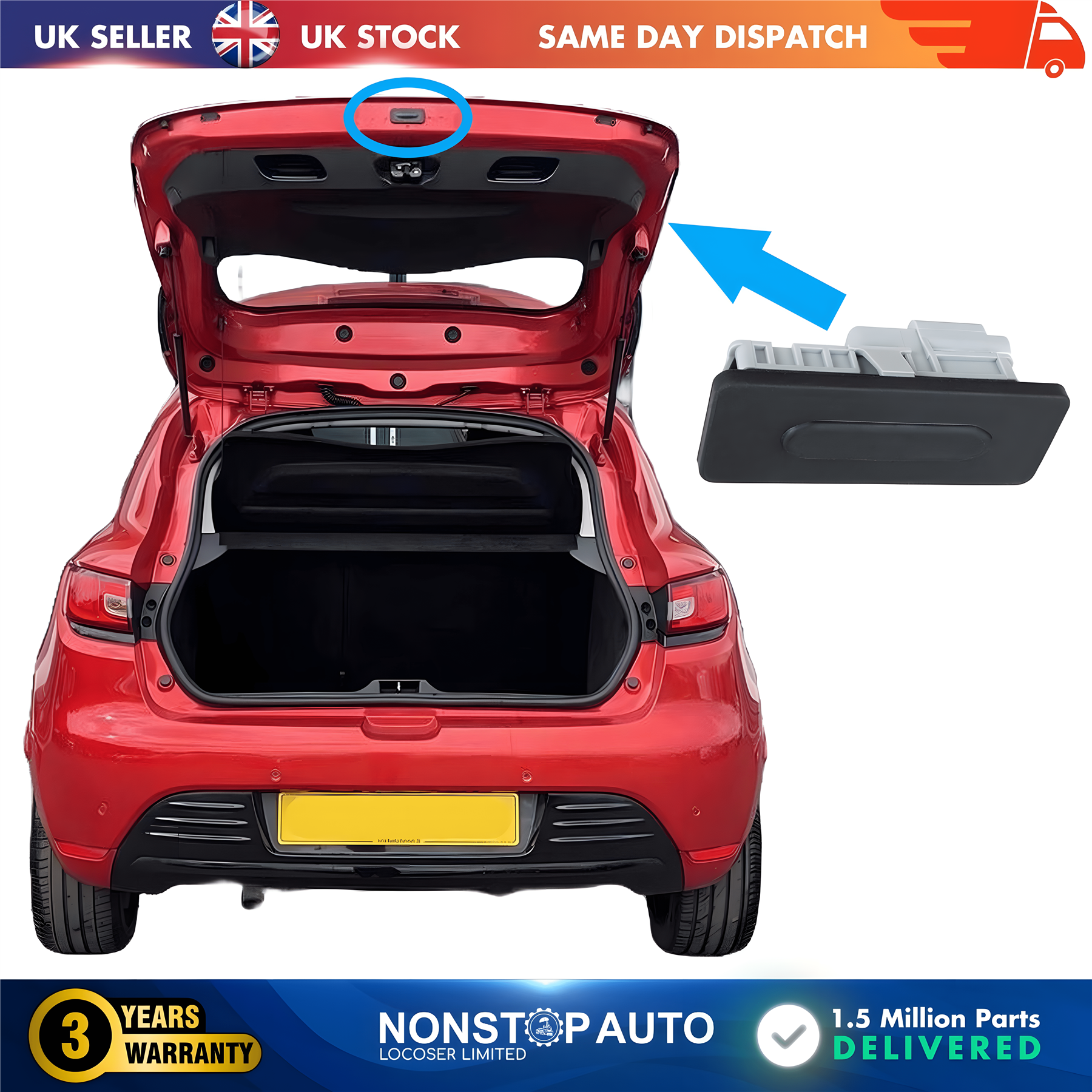 Tailgate Opening Release Switch Boot Handle For RENAULT Arkana I Captur II Clio V Espace V Megane IV Scenic IV Talisman Twingo III DACIA Duster Sandero II 906069264R