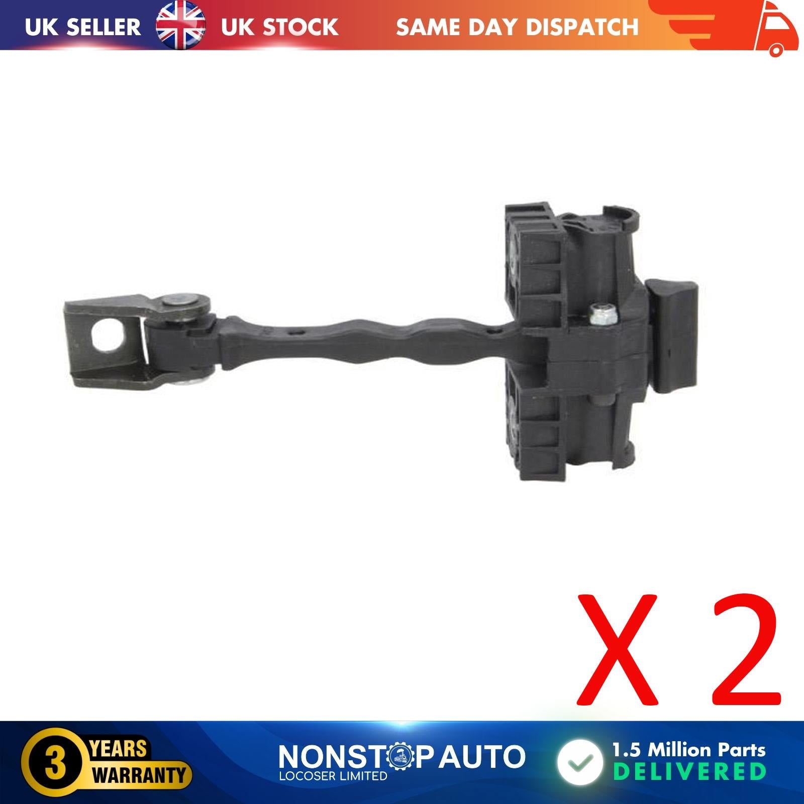2 X Rear Door Hinge Stop Check Strap Limitery Right and Left Side Fits SKODA Fabia Mk2 5J6839249D
