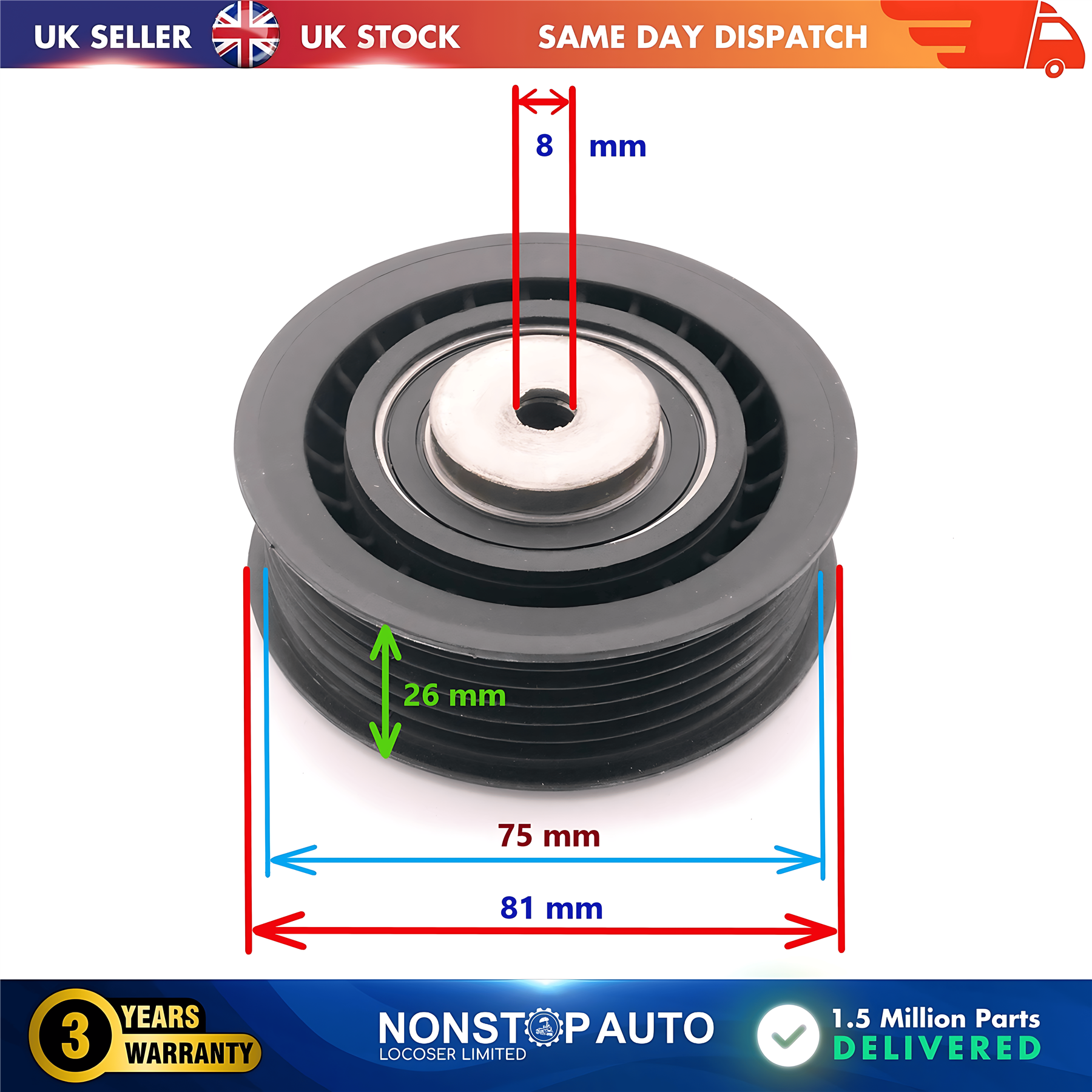 Fan Belt Tensioner Pulley V Ribbed Belt Idler For VW California T4 Camper LT 28-35 II 28-46 II Transporter T4 074145278F