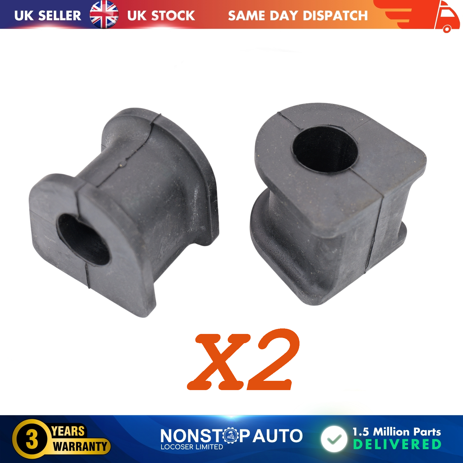 2X FRONT SUSPENSION ANTI ROLL BAR BUSHES FITS MERCEDES VITO VIANO  6393231285