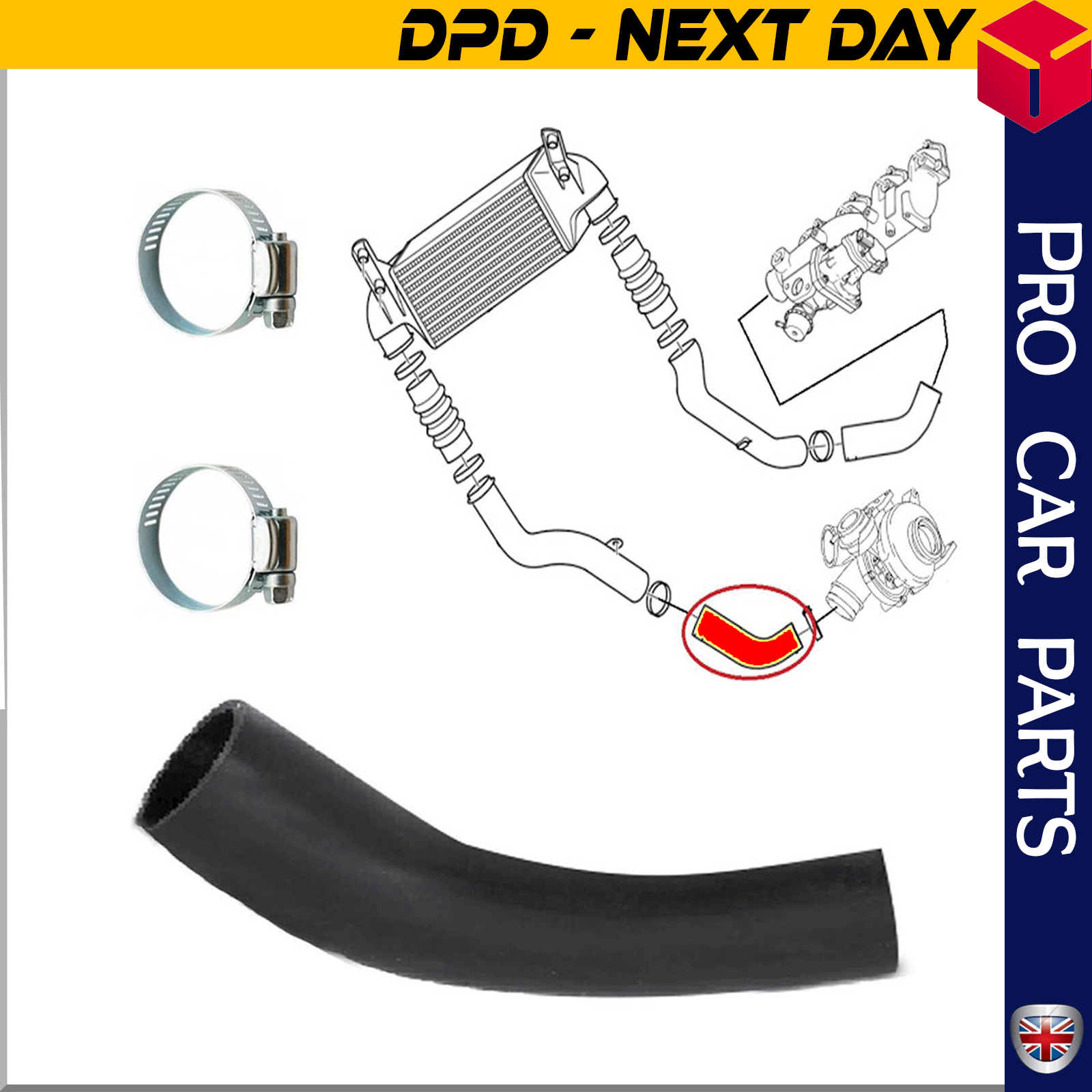TURBO INTERCOOLER TURBO HOSE PIPE FOR FORD  CONNECT 1.8 TDCI  7T169F796CE