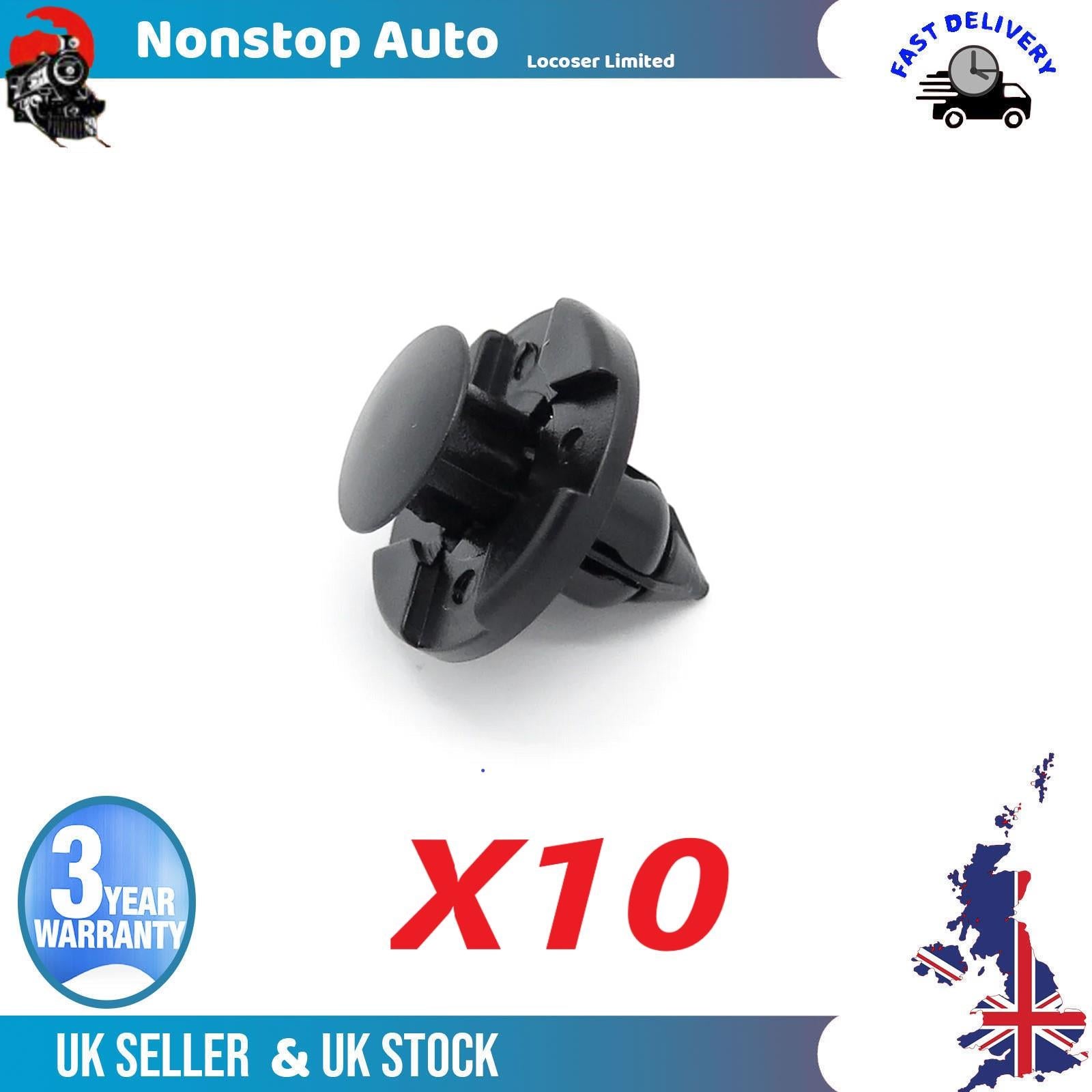 10X Plastic Rivet Trim Clips For NISSAN Skystar Qashqai Juke
