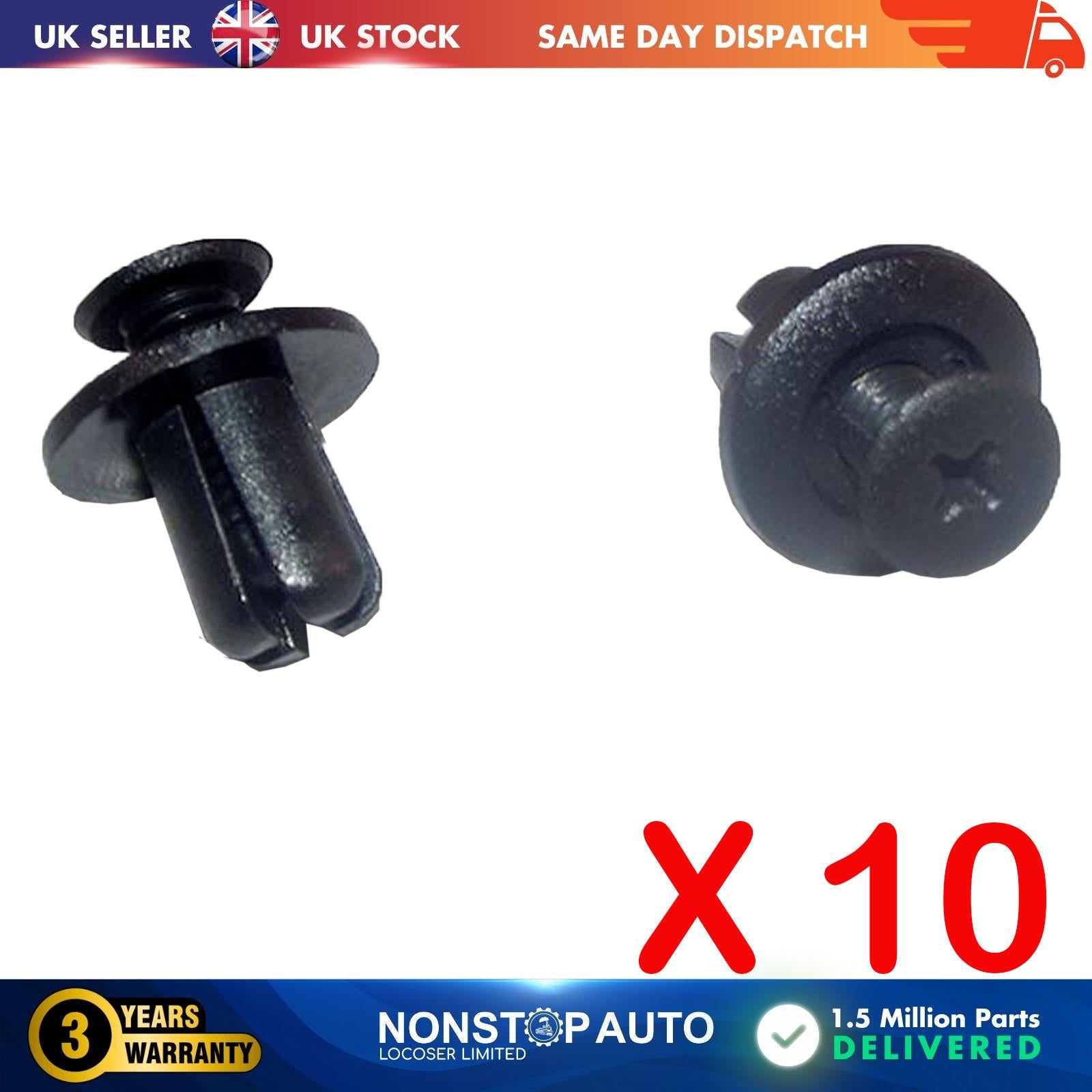 10X Bumper Front Grill Trim Clips For HONDA Accord V VI VII VIII IX CR-Z FR-V