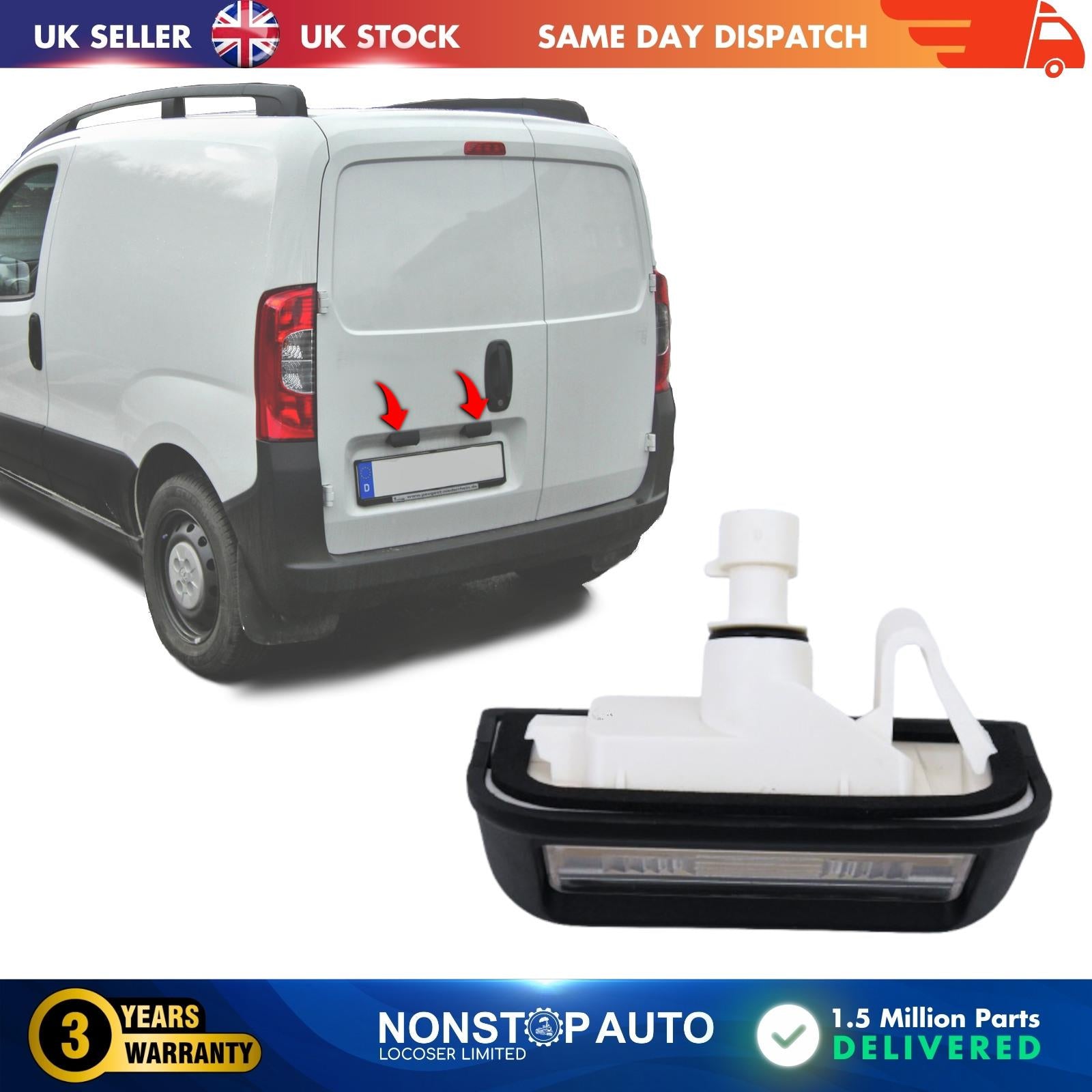 Rear Number Plate Light Lamp For Peugeot Bipper Citroen Nemo Fiat Fiorino 6340H0, 6340G5