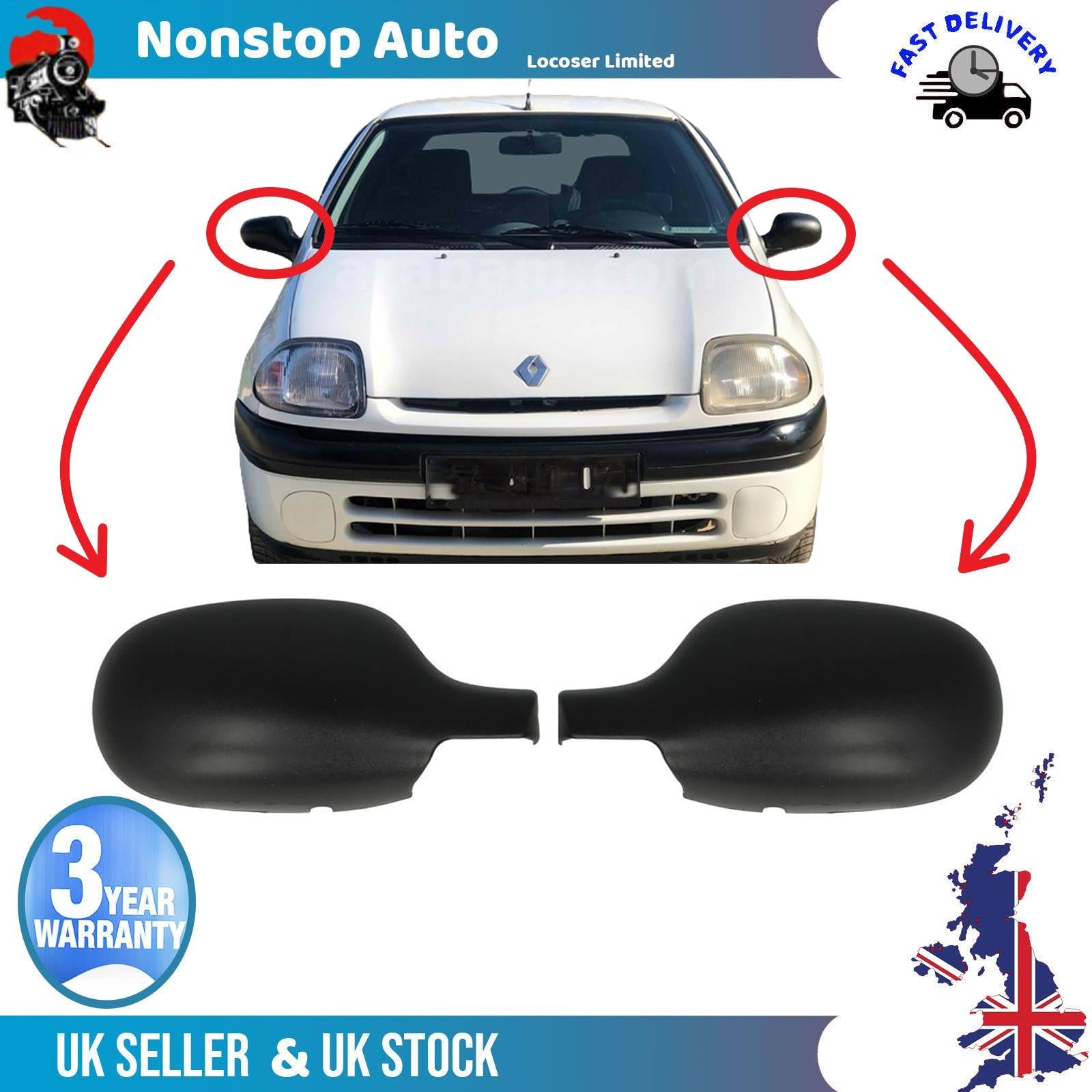 2X Wing Mirror Cover Left and Right Side For RENAULT Clio II Megane I Scenic I