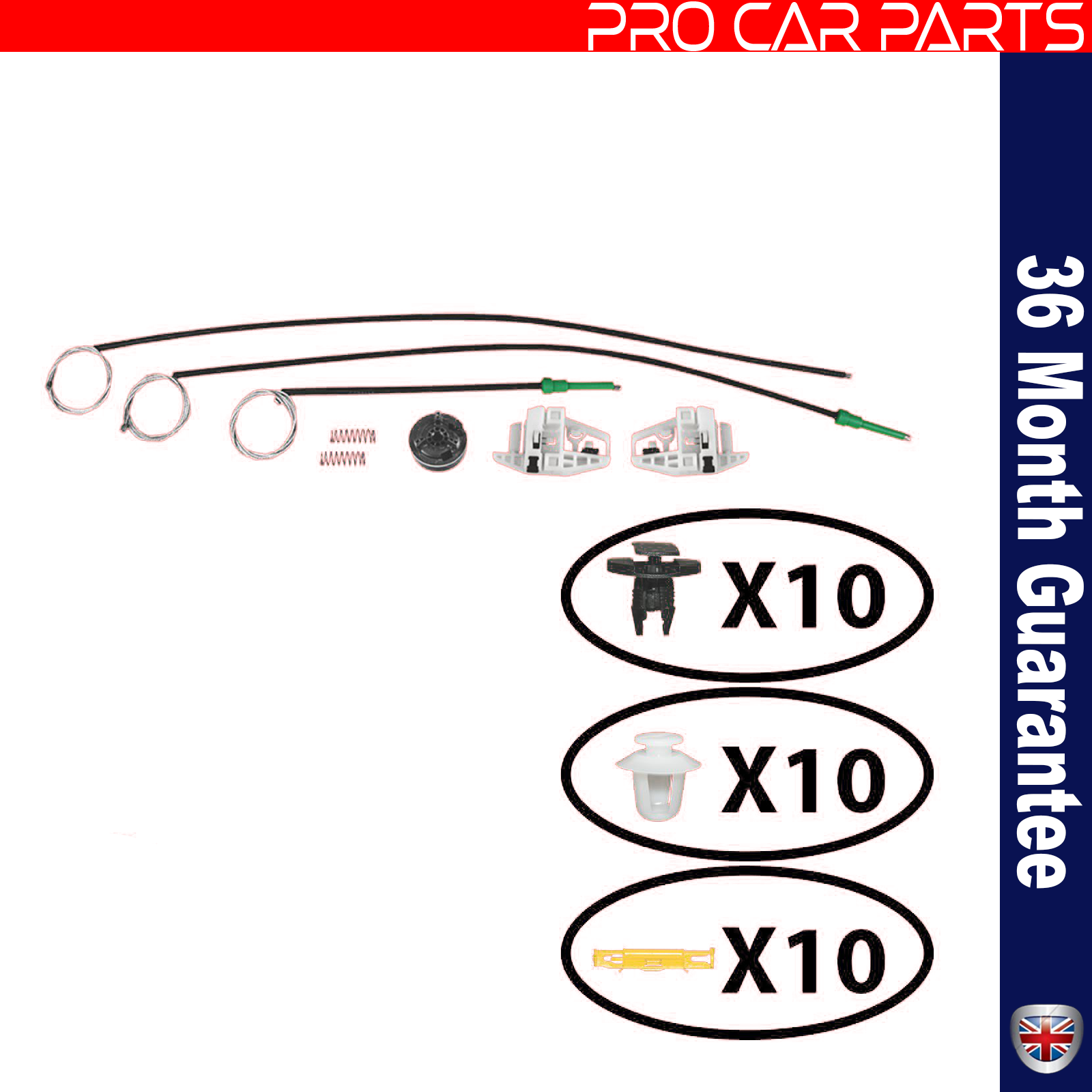 FOR PEUGEOT 206 WINDOW REGULATOR REPAIR KIT FRONT LEFT HAND SIDE