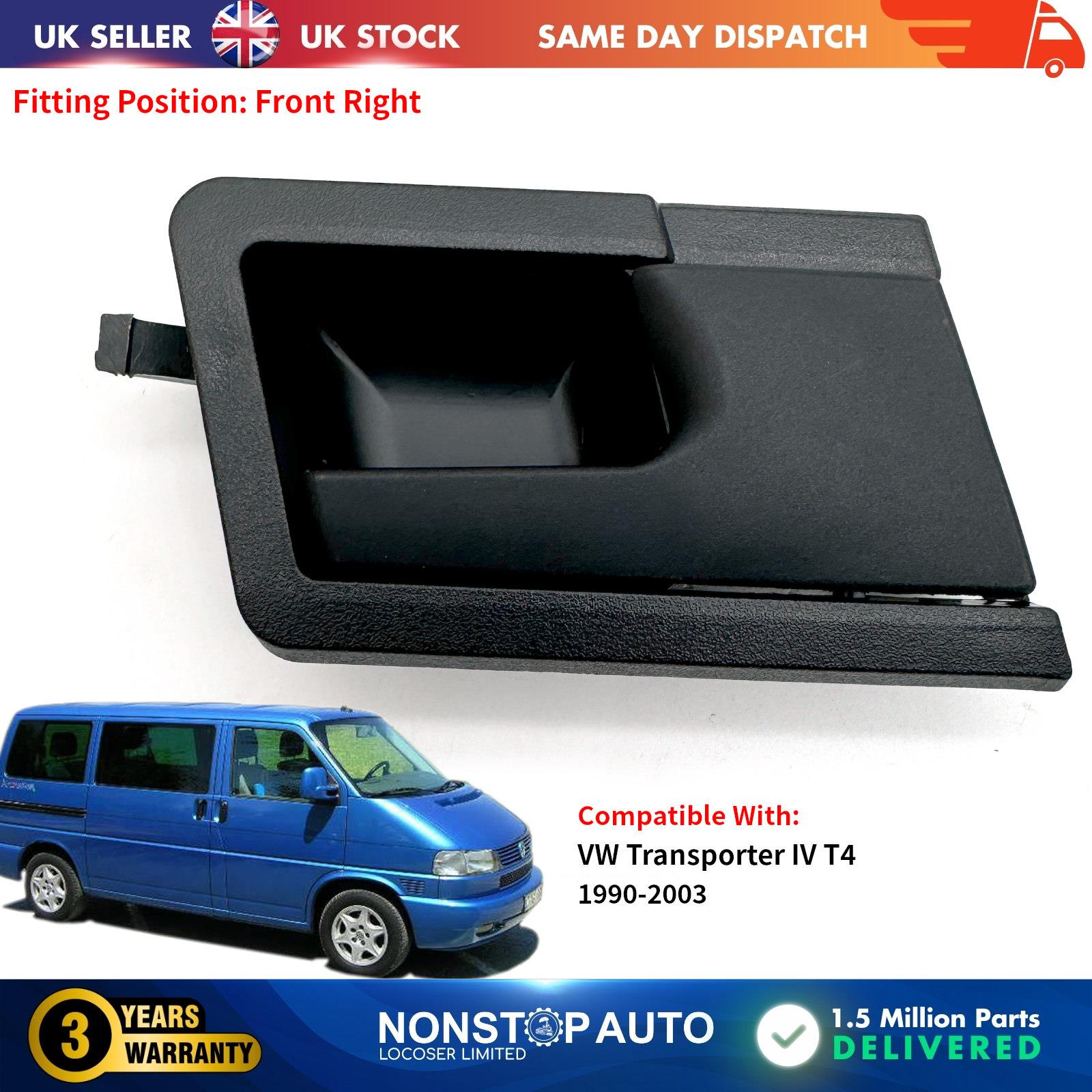 Inner Door Handle Front Right Black For VW Transporter T4 701837020A