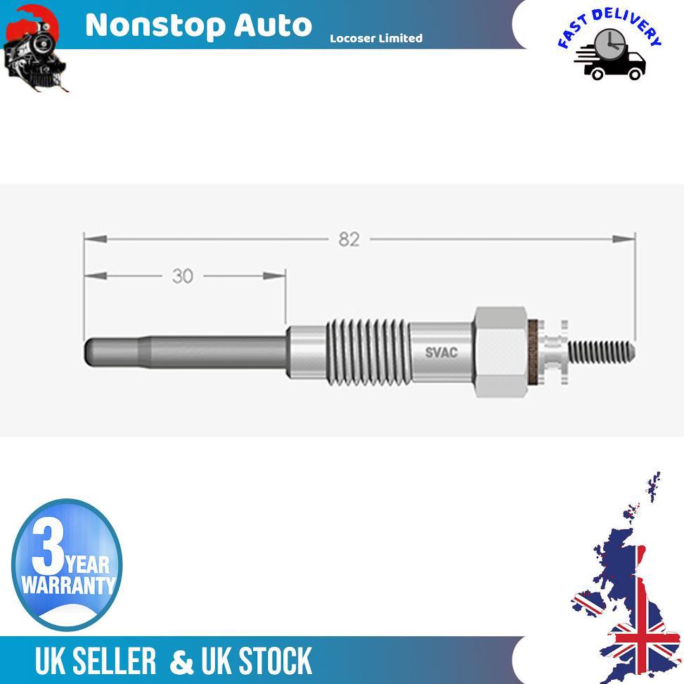 Glow Heater Plug Fits Mazda 2.0 DI 2.0 DI TD 2.0 Turbo DI 2.0 DITD 2.0 Mazda3 MZR-CD Mazda5 2.0 CD Kubota Engine 19077-65510, V2403, V2203, V2003, D1503 RF8G18601  1907765510